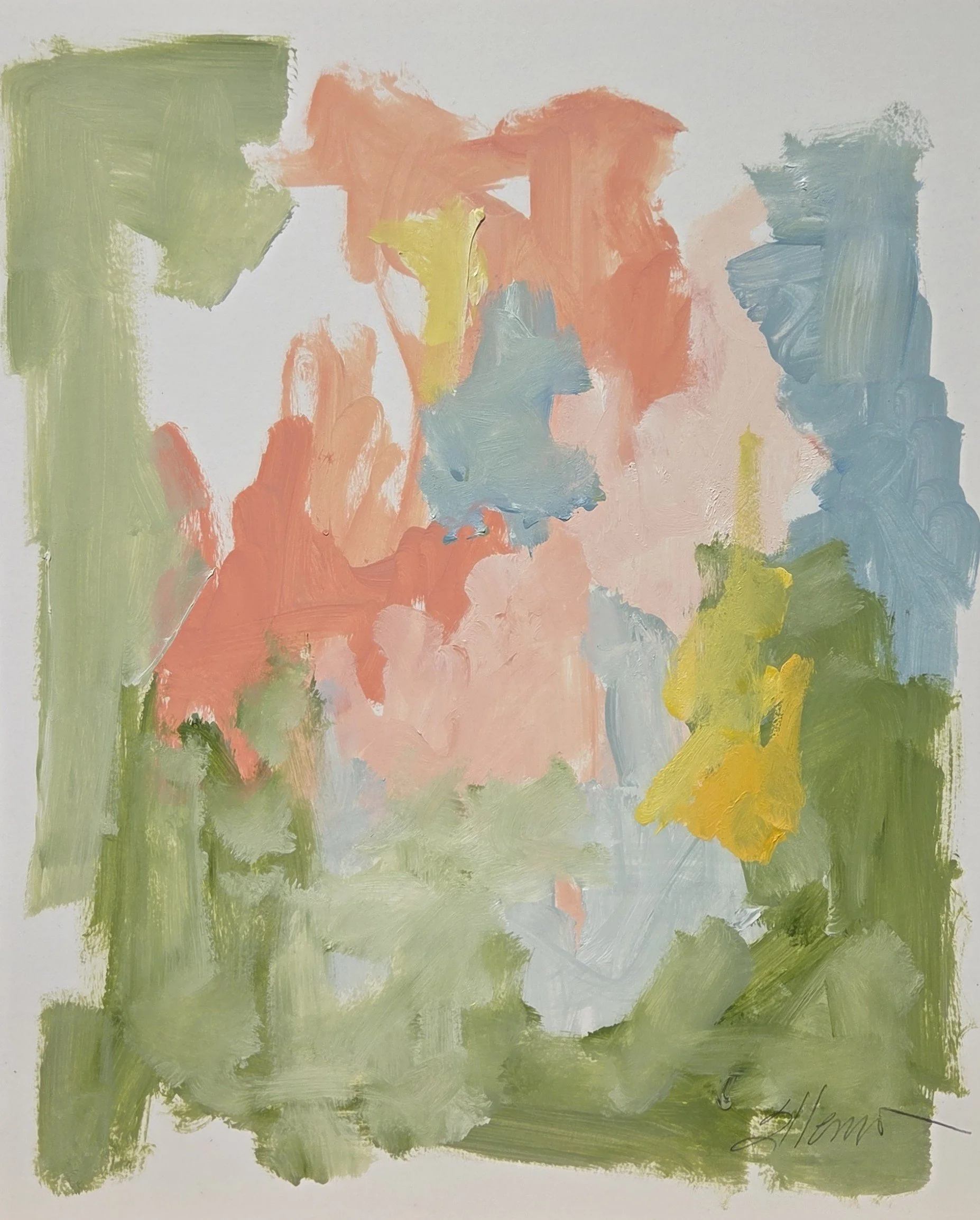 JE858- Summer Fling I, 14x17, oil on paper