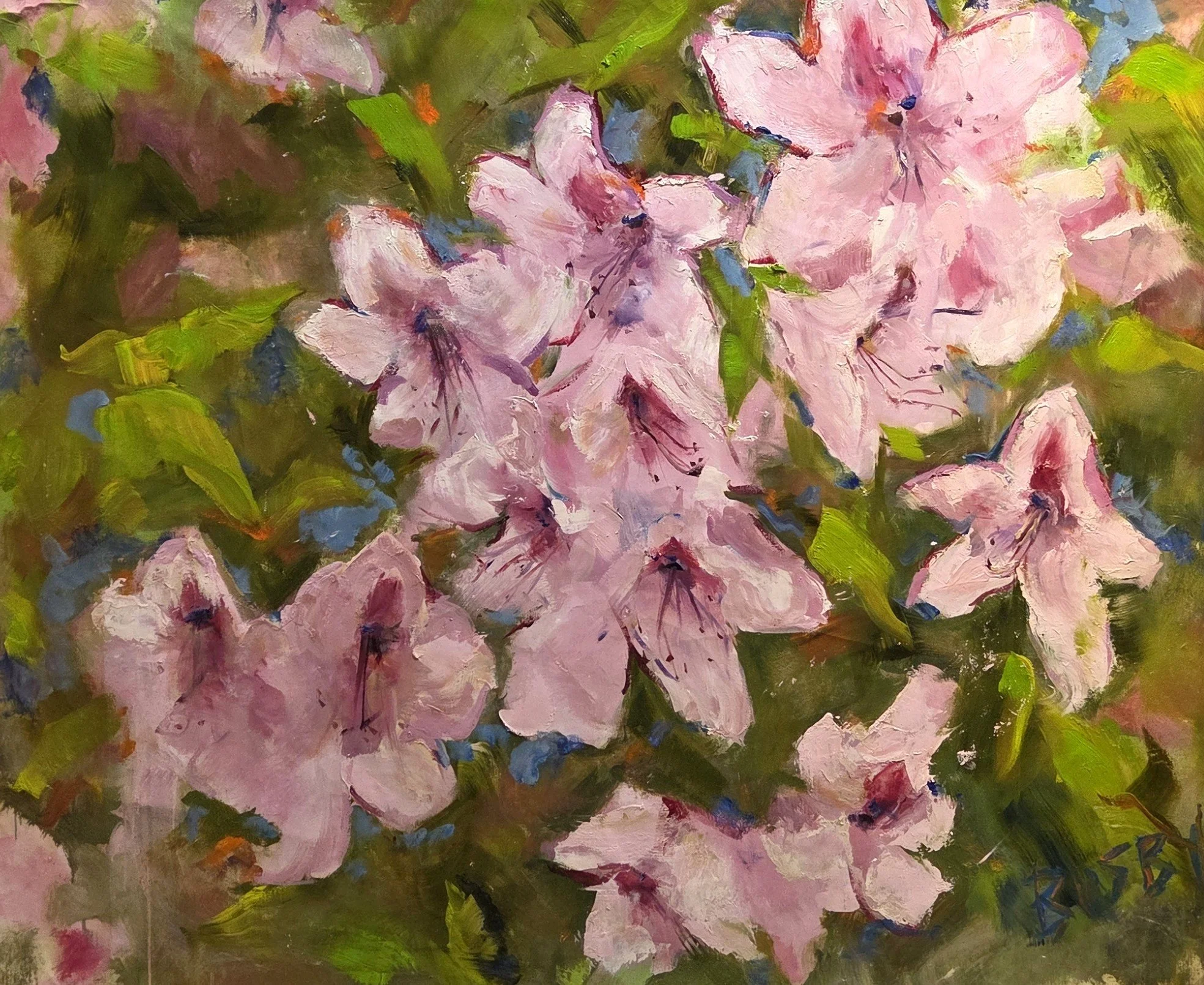 LB039- Azalea Attitude, 52x48, oil on canvas