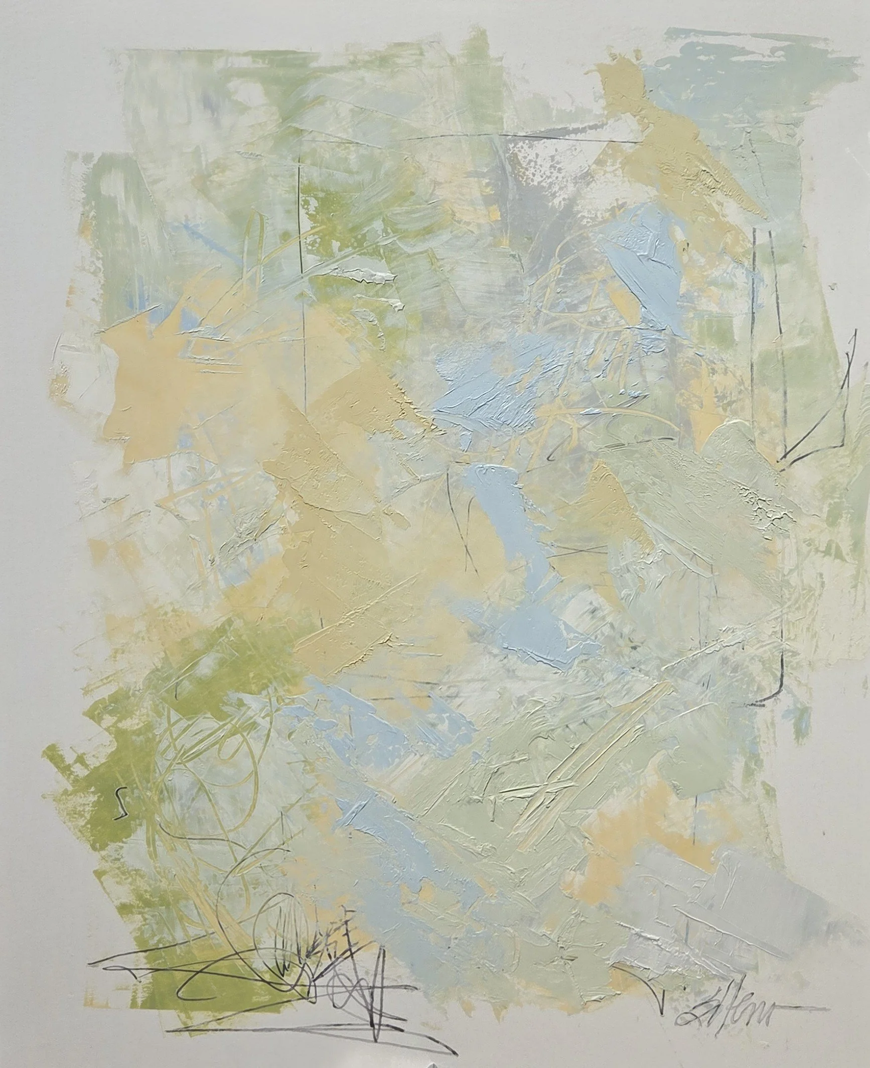 JE852- In the Clouds I, 14x17, oil on paper