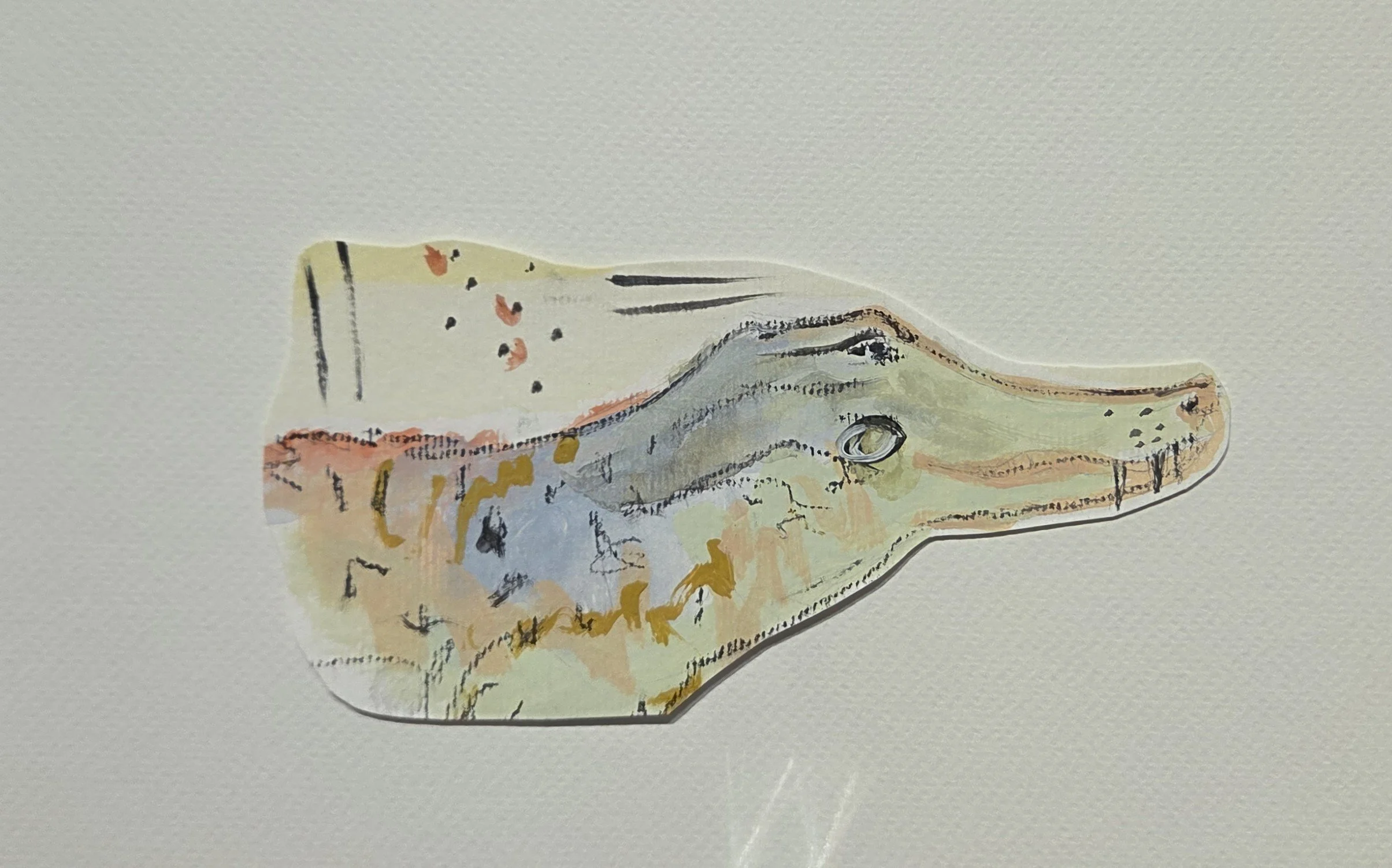 AWS215- Menagerie I, 8x6, mixed media on paper