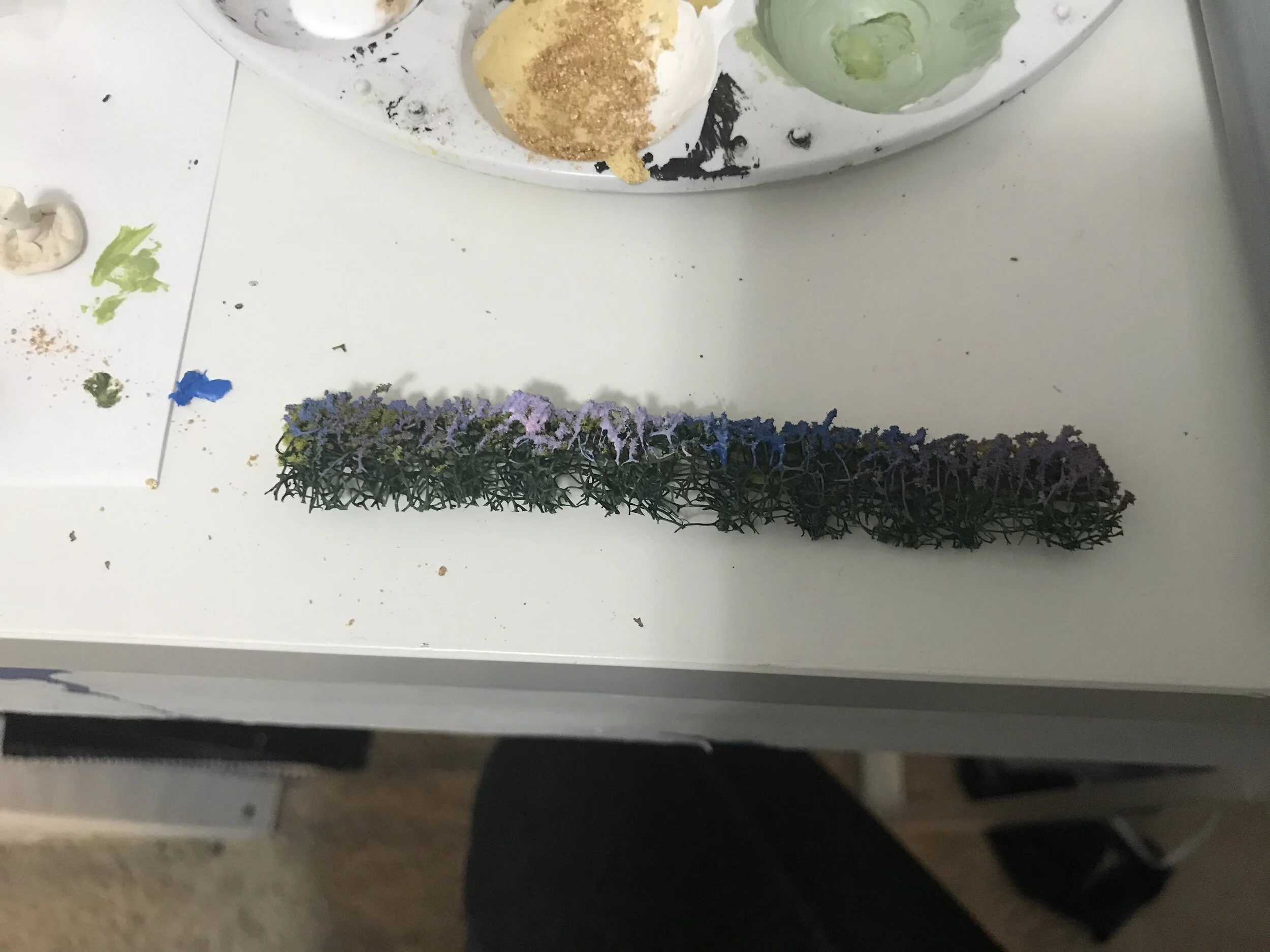 Ombre of Bush with Flowers