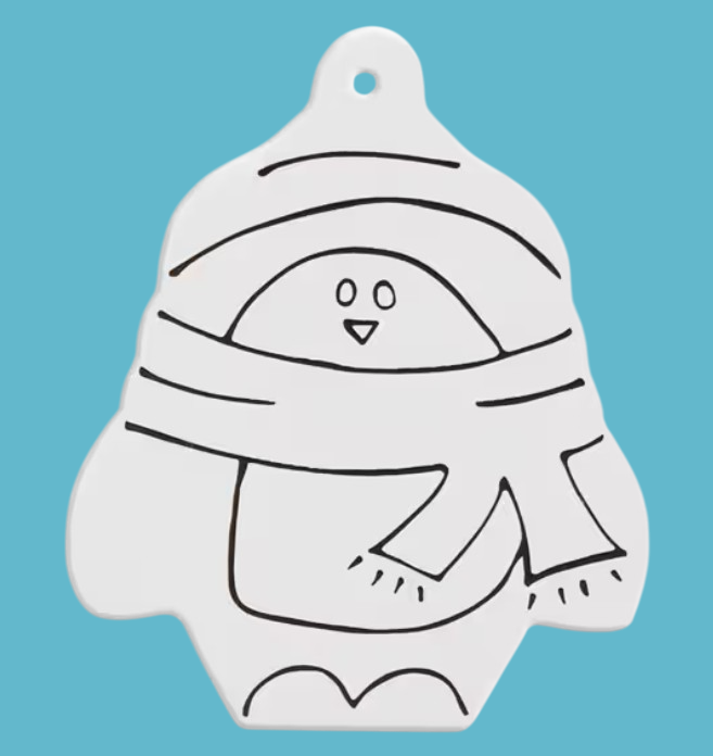 Detailed Penguin Ornament