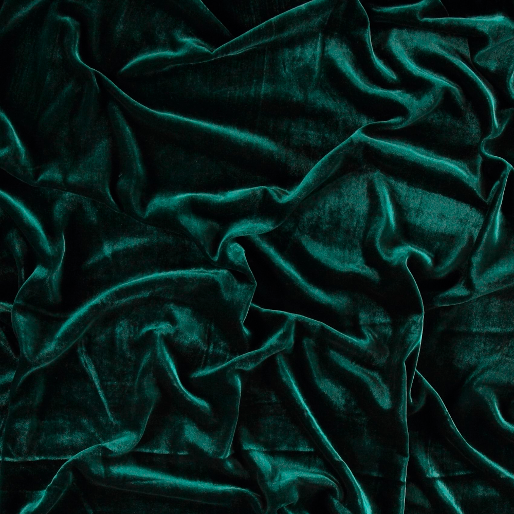 Woven viscose velvet bottle green.png