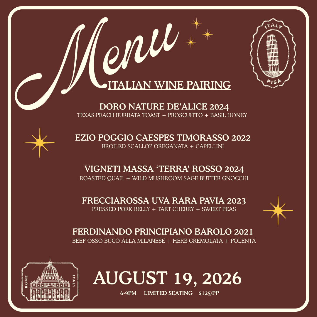 Italian Wine Pairing August ‘26