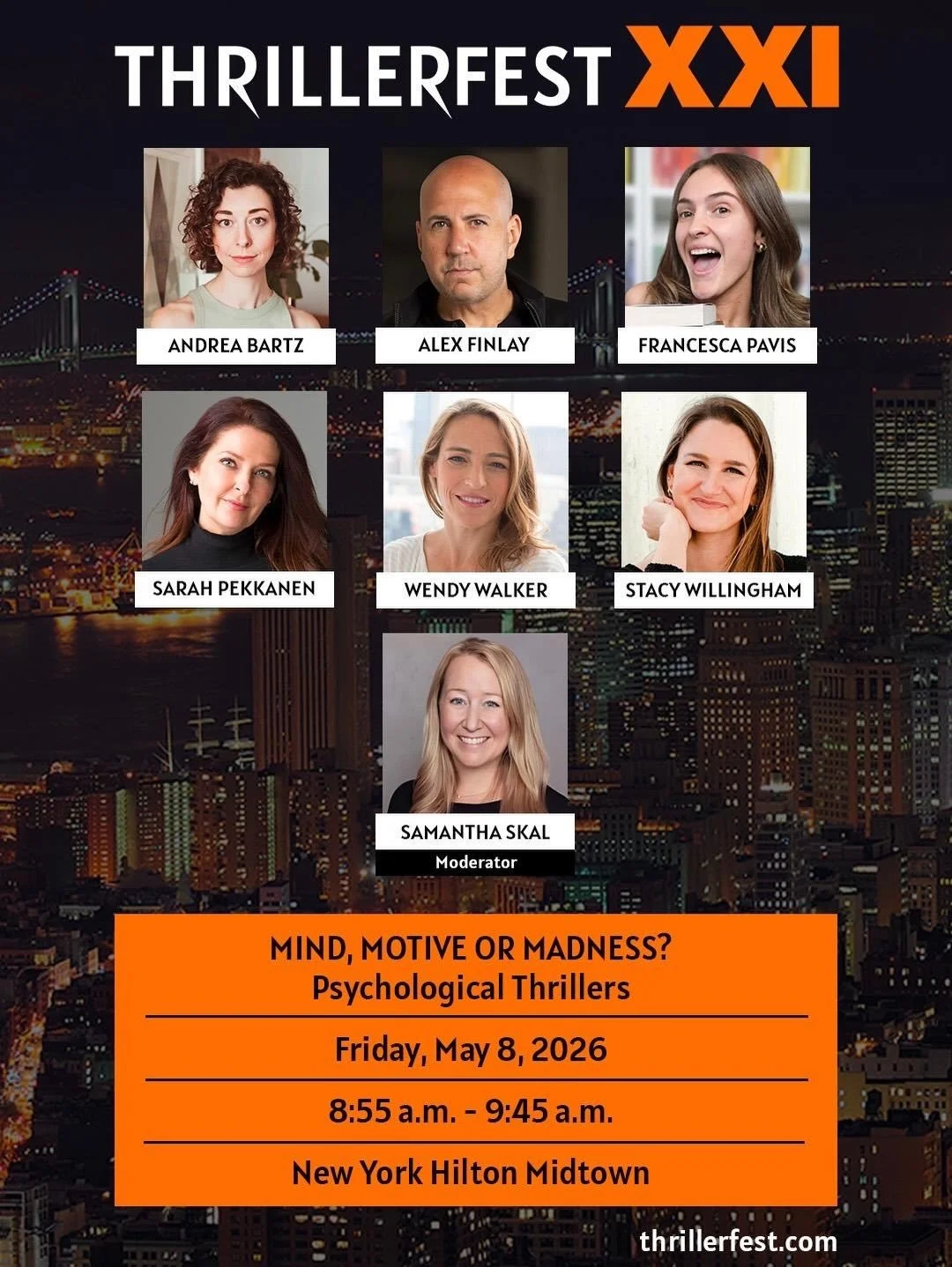 I can hardly believe that in less than one week, @internationalthrillerwriters #thrillerfest will be underway. 🖤🎉🖤

Here&rsquo;s where I&rsquo;ll be:

Wednesday, 8am: Interiority, POV, and Assumptions: The Twist Set-up at CraftFest - Come hear me 