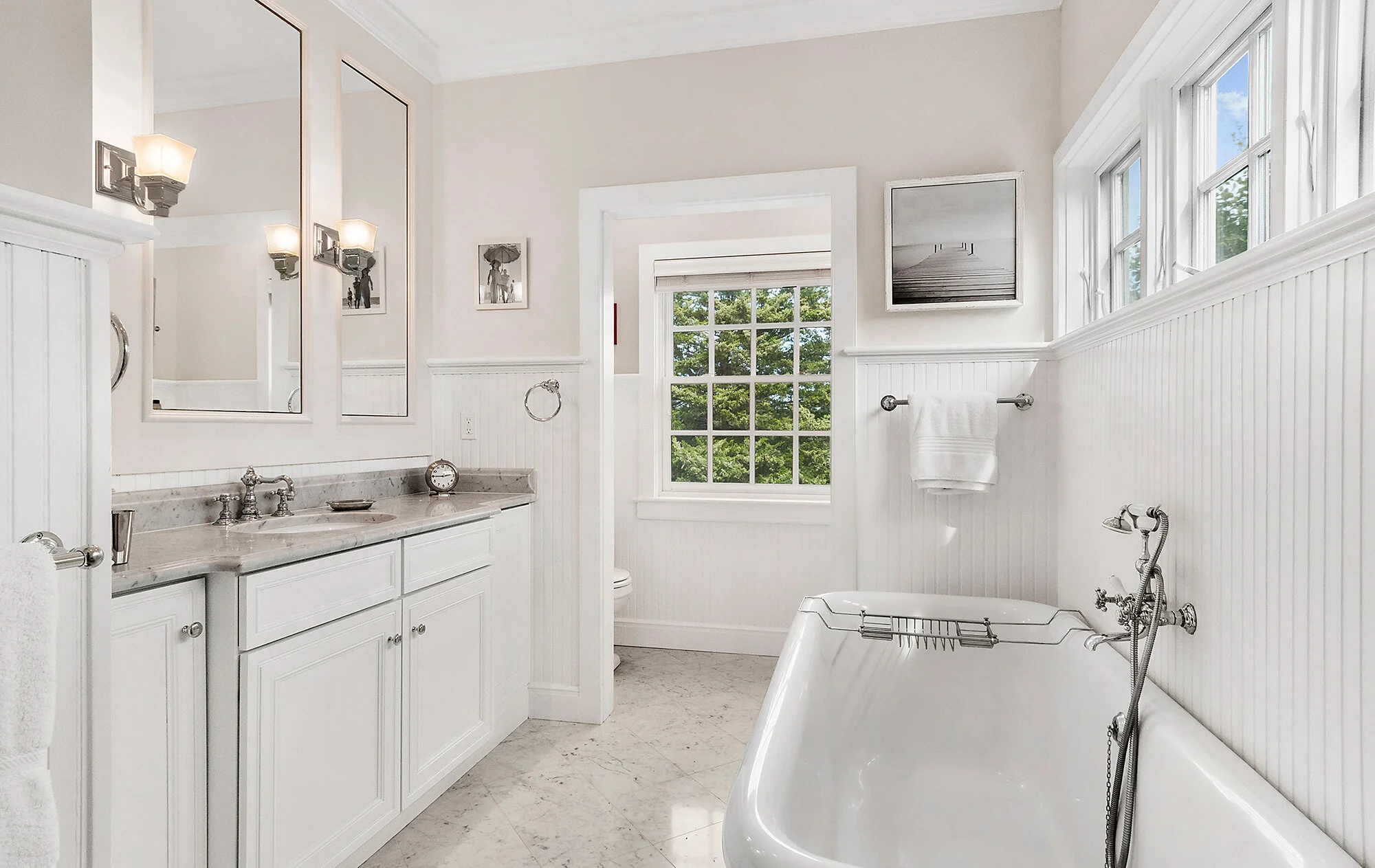 Luxury bathroom with soaking tub