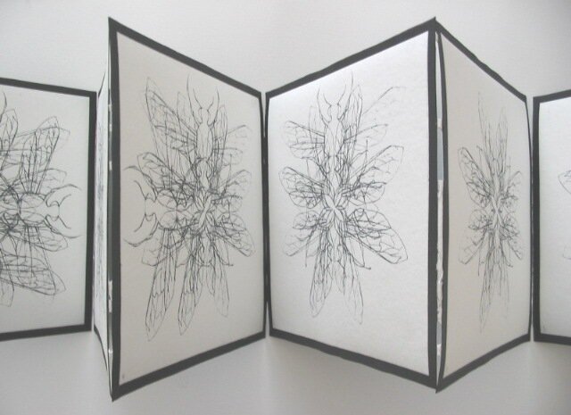 "Bee Book," 2006, Screen print and mixed media.