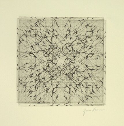 "Tracery in Tension," 2006, Intaglio etching.
