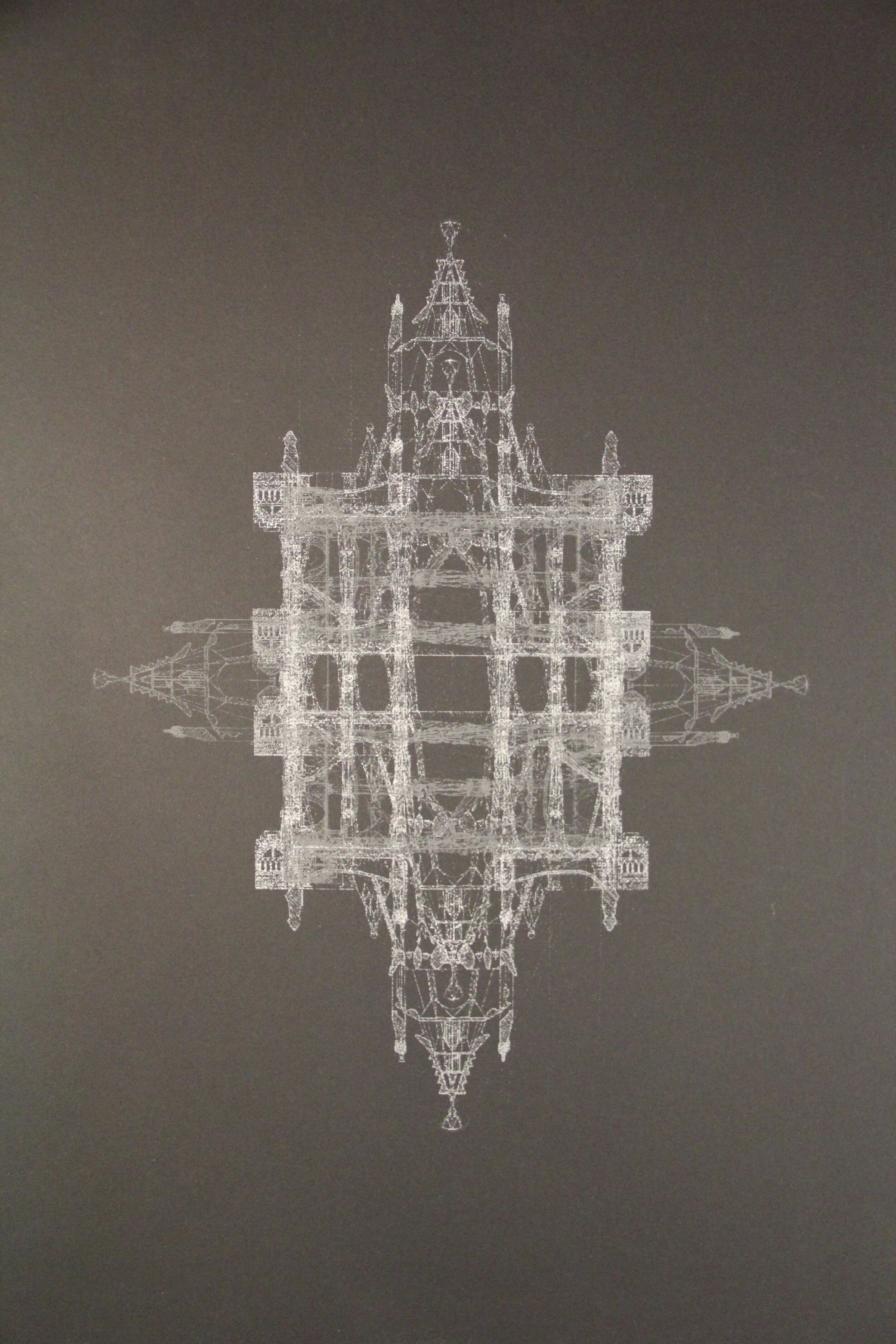 "Architecture Grid," 2005, Screen print.