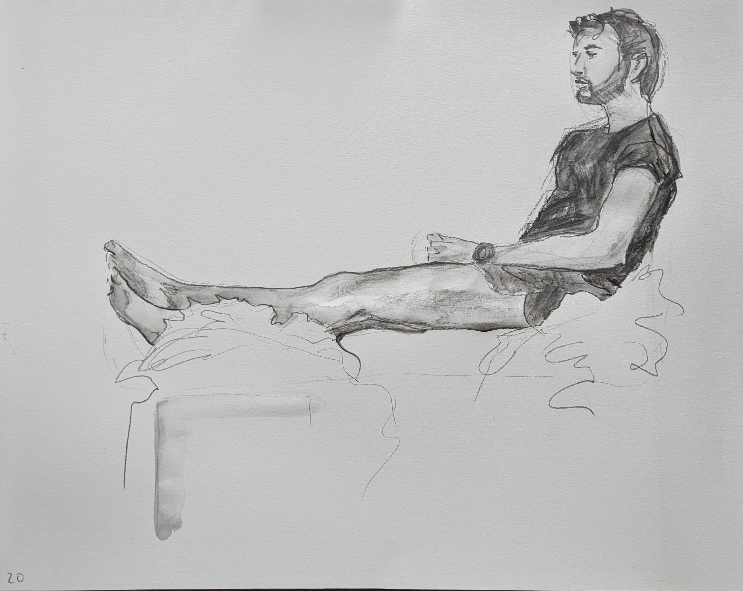 20 Minute Graphite Watercolor, June 4th 2024