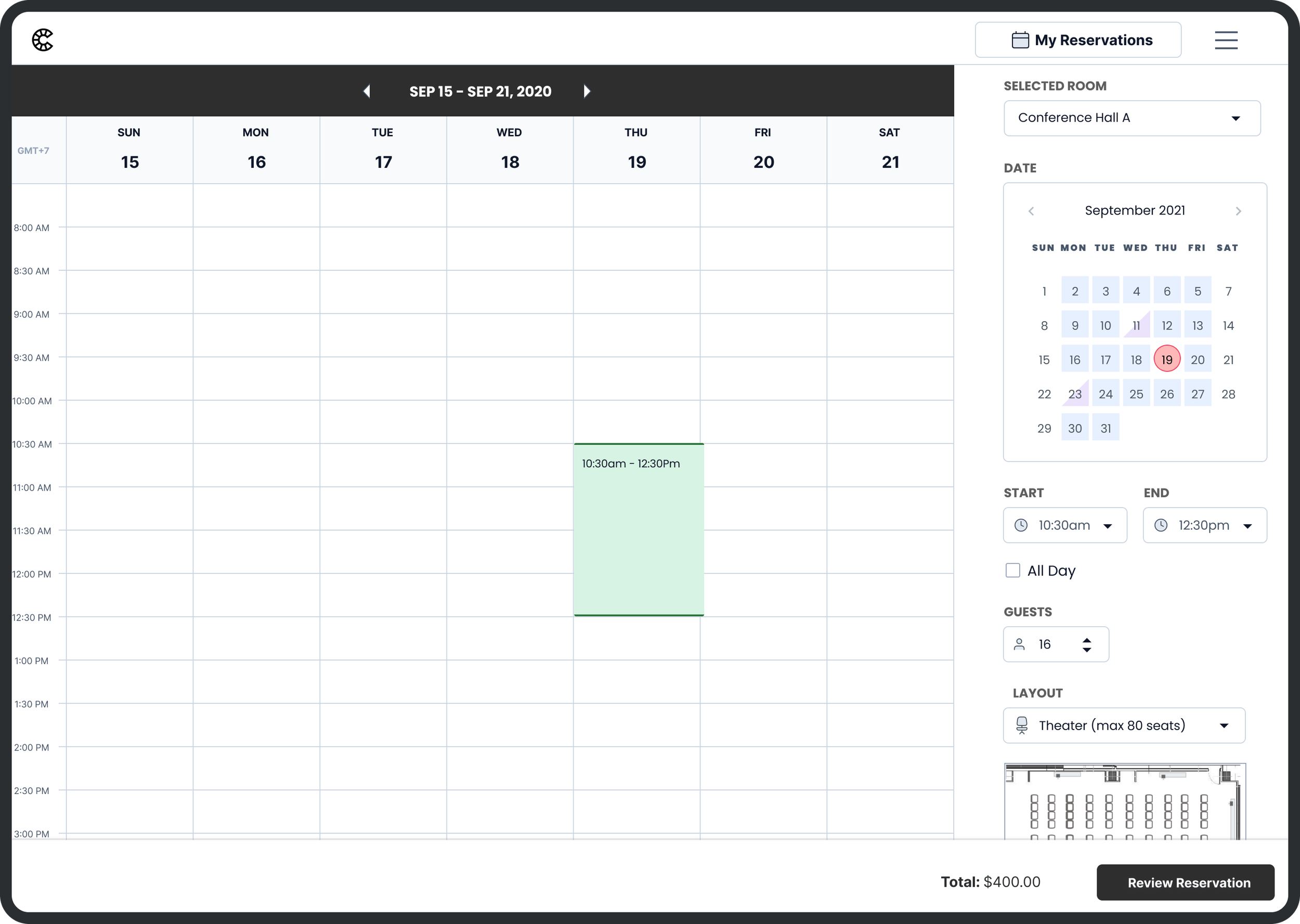 Booking Calendar (After)