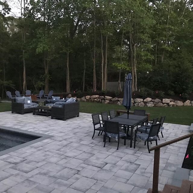 #briarclifflandscapeandsod#New pool, #patio, #plantings, and #sod creating a new #back yard paradise. #Mt. Sinai NY