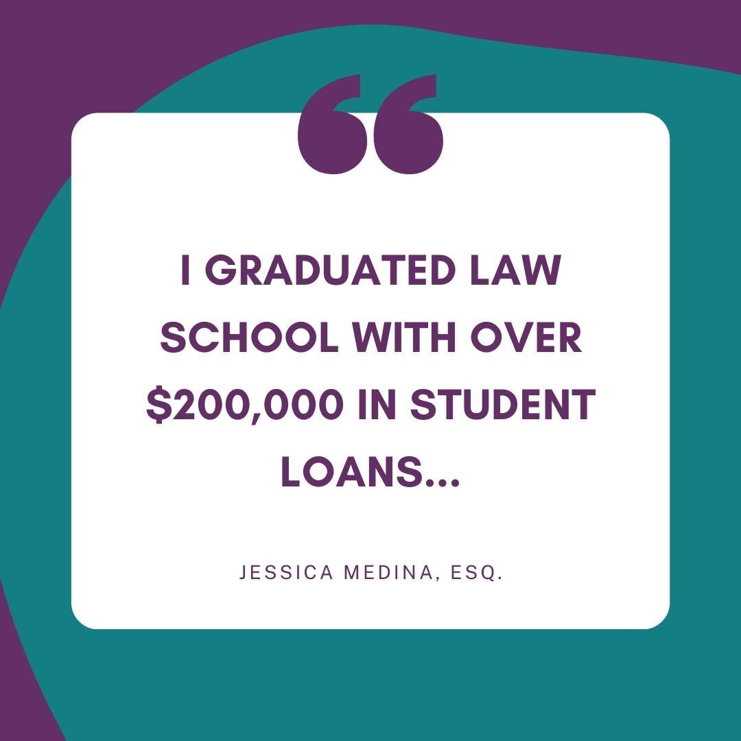 These were from undergrad, law school, and a bar loan &mdash; yes I borrowed all the monies! Granted, I was a little stressed out raising two boys by myself as a 2L, but I also didn&rsquo;t really think about how I would eventually pay all that stuff