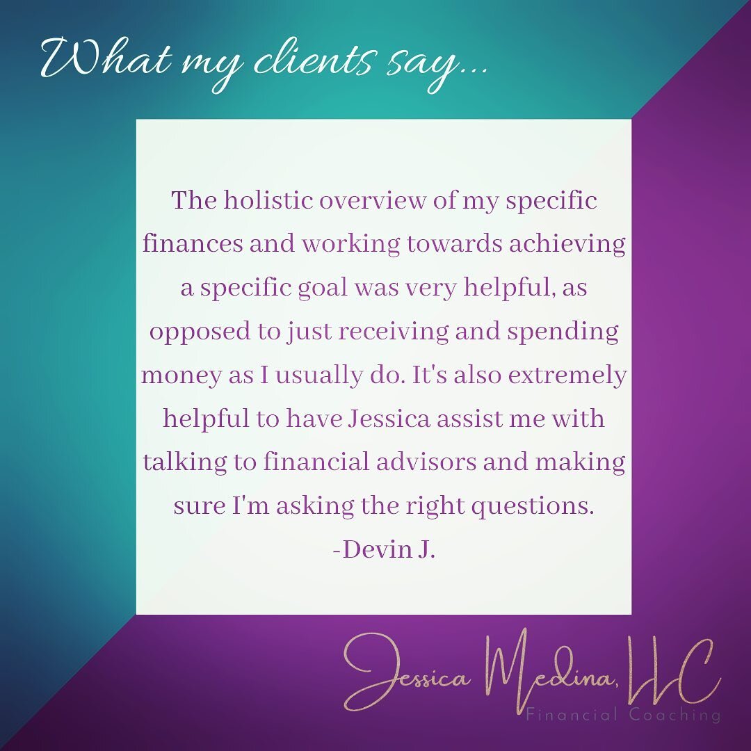 This is why I love financial counseling.⁠⠀
⁠⠀
Most of my clients are not in dire financial stress.⁠⠀
⁠⠀
In fact, they're usually making more money than they ever have, and just want to make sure they're doing the right things with it.⁠⠀
⁠⠀
Just becau