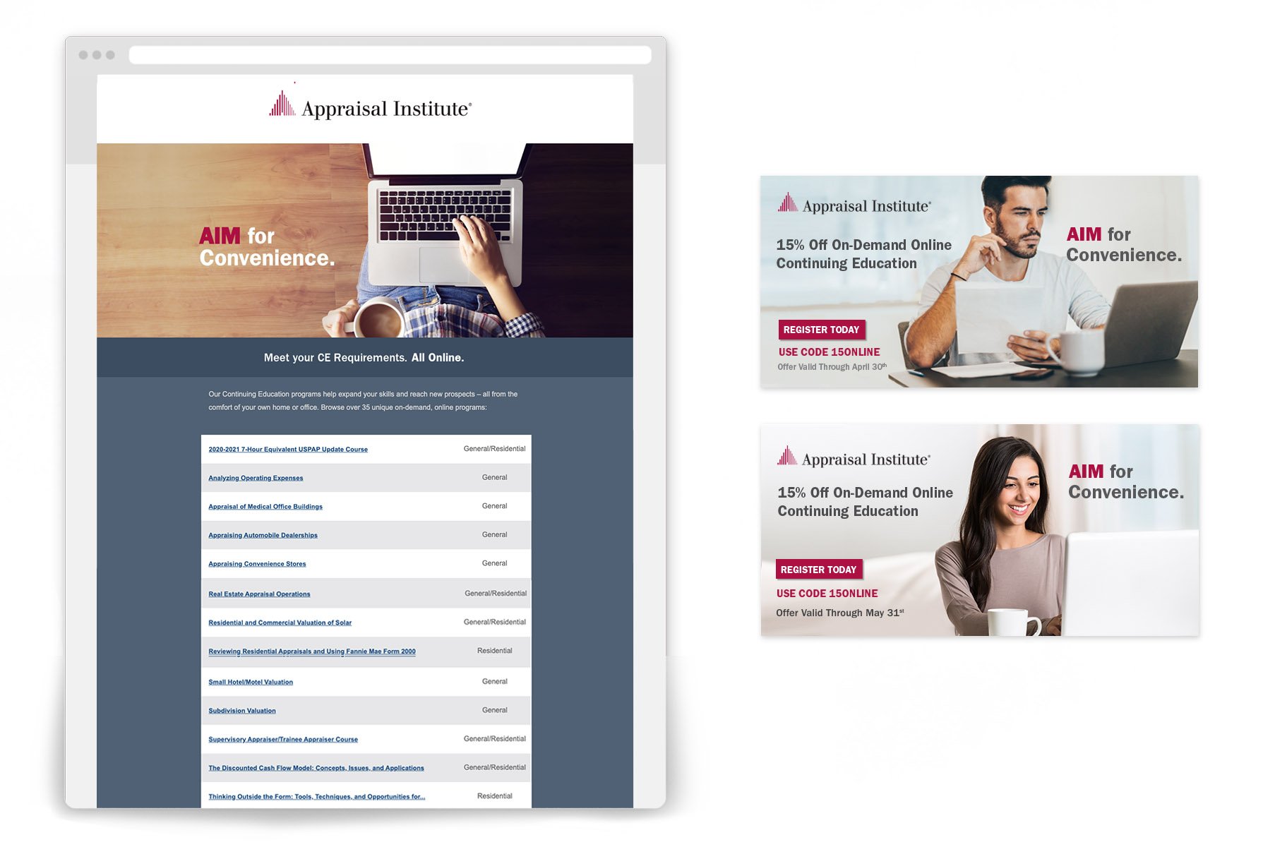 campaign design, landing page and digital ads