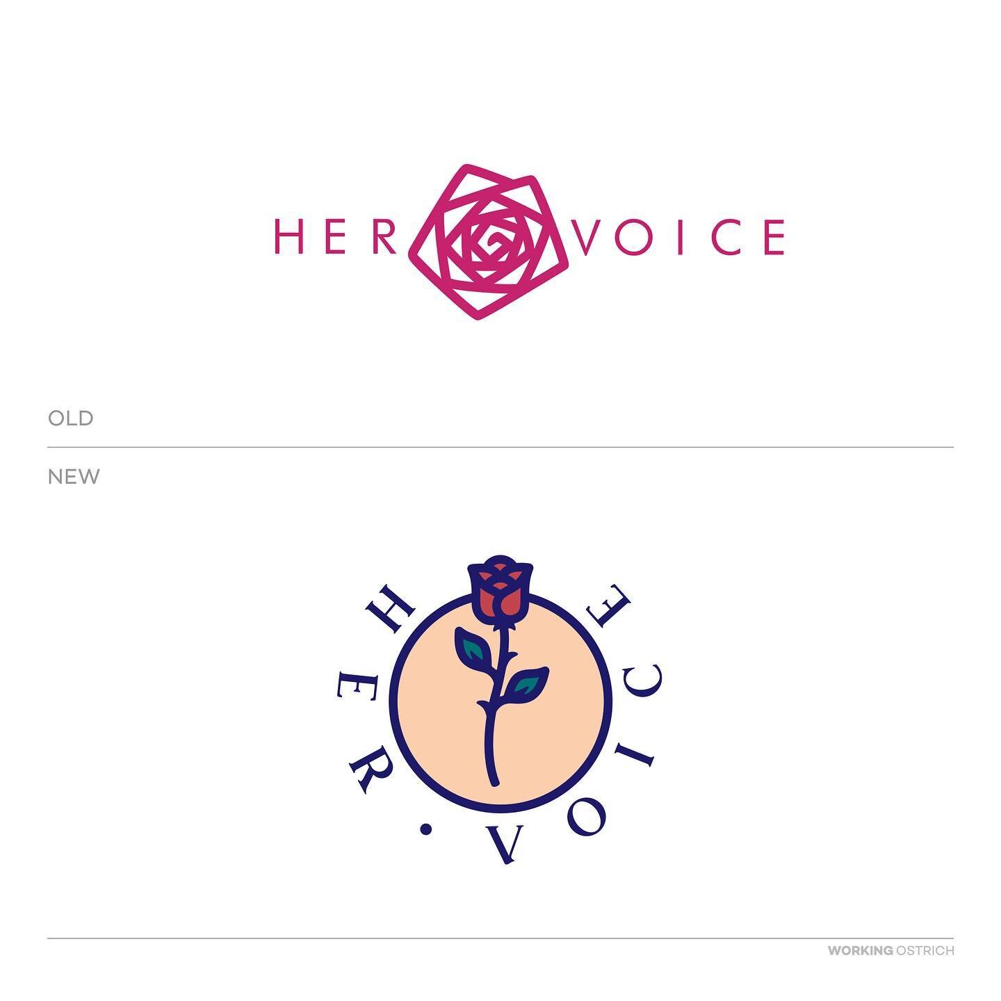 Rebrand for our friends at @hervoice_movement 
 
Hit us up at WorkingOstrich.com if you need some killer creative work done 😎 
 
#design #branding #logo #logodesigner #creative #illustration #logoinspirations #brand #brandidentity #icon #flower #ros