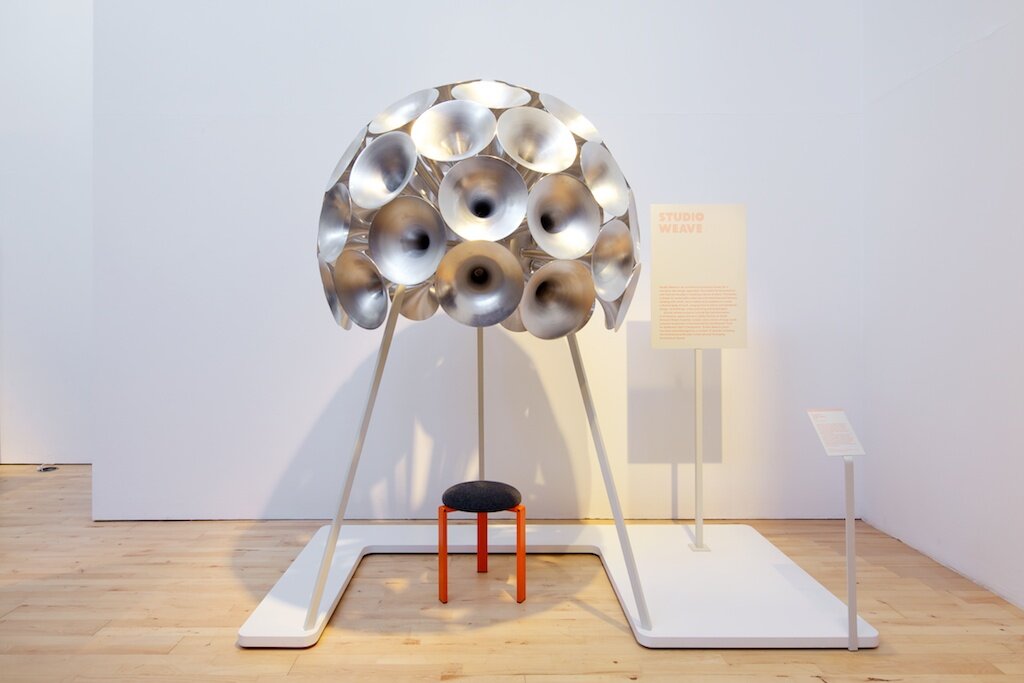Studio Weave, Polyphony, 2013. Spun aluminium.