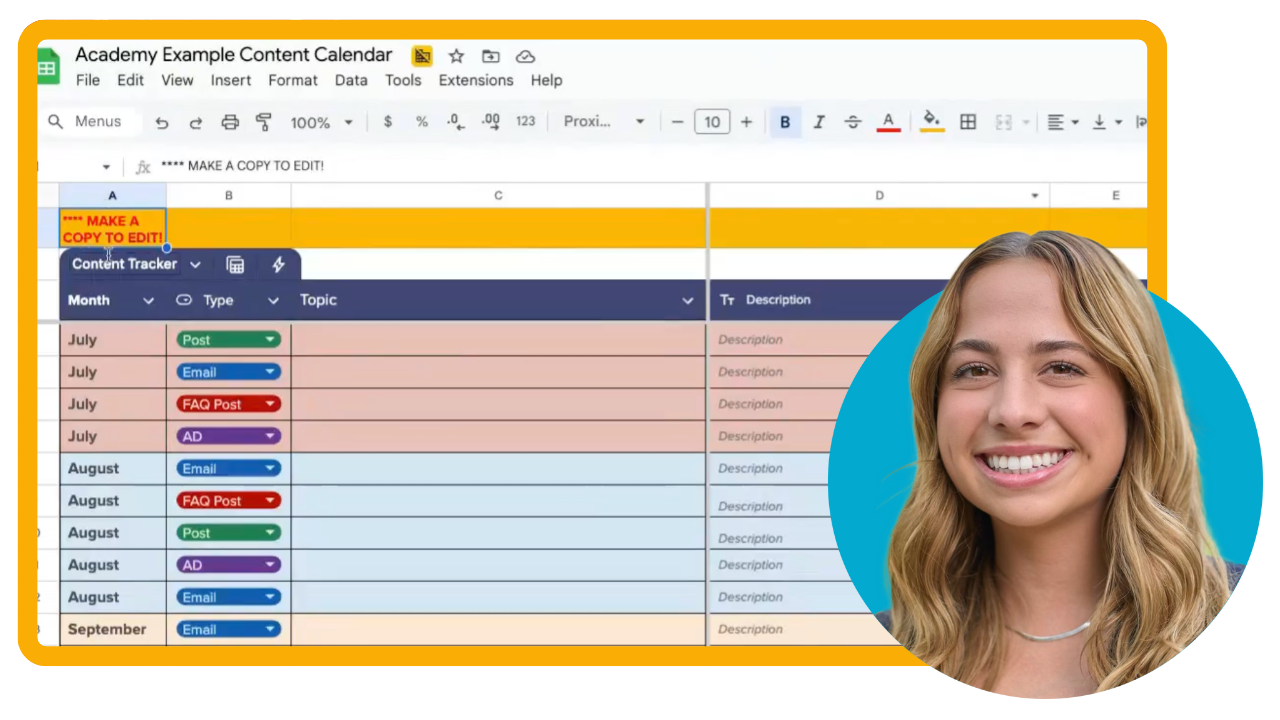 Fall Semester Content Planning