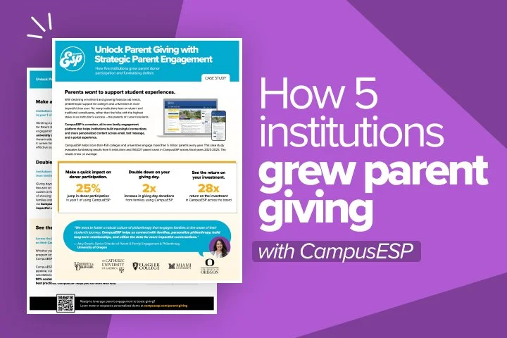How institutions are unlocking parent giving with CampusESP