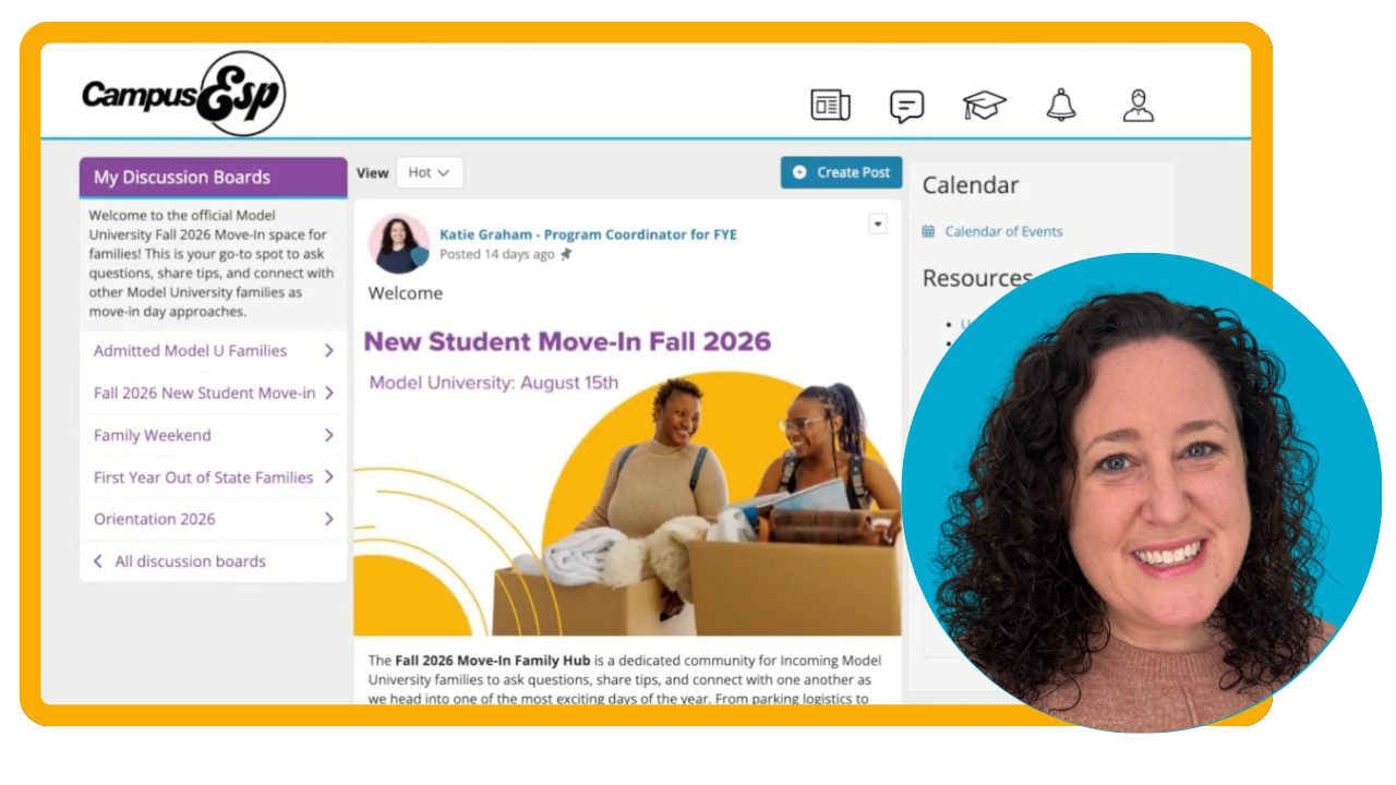 Move-In Ready: Engage Incoming Families with a Discussion Board