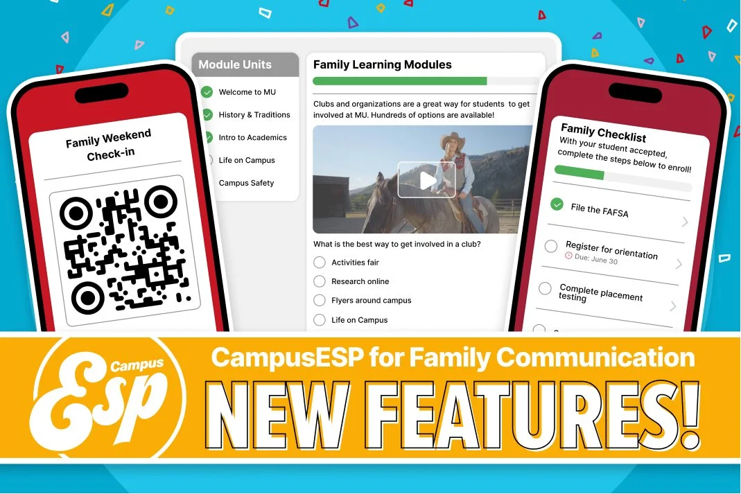 New event and orientation management tools for families: Checklists, learning modules, sessions &amp; more