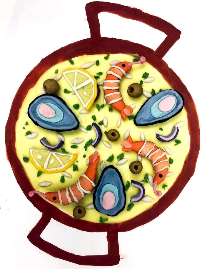 Kids Classes Online Plasticine Modeling Paella