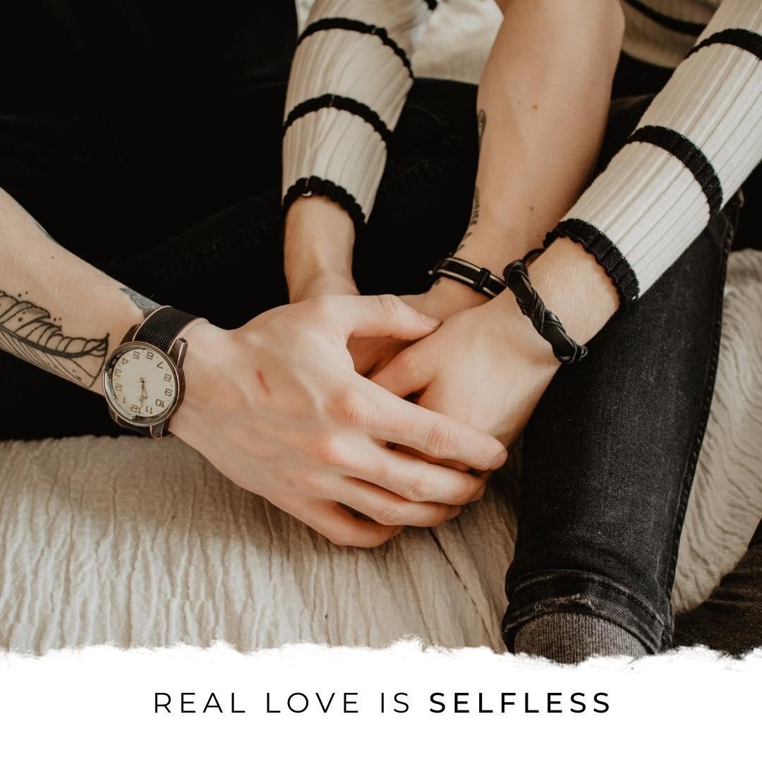 Selfless love doesn&rsquo;t mean sacrificing yourself for another. A healthy relationship that exhibits selfless love means TWO people putting each other first and always serving the other. It&rsquo;s a partnership and can&rsquo;t be one-sided.⠀
⠀
If
