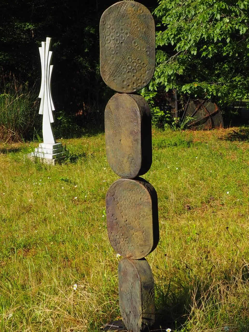  Two Works ceramic and marble 