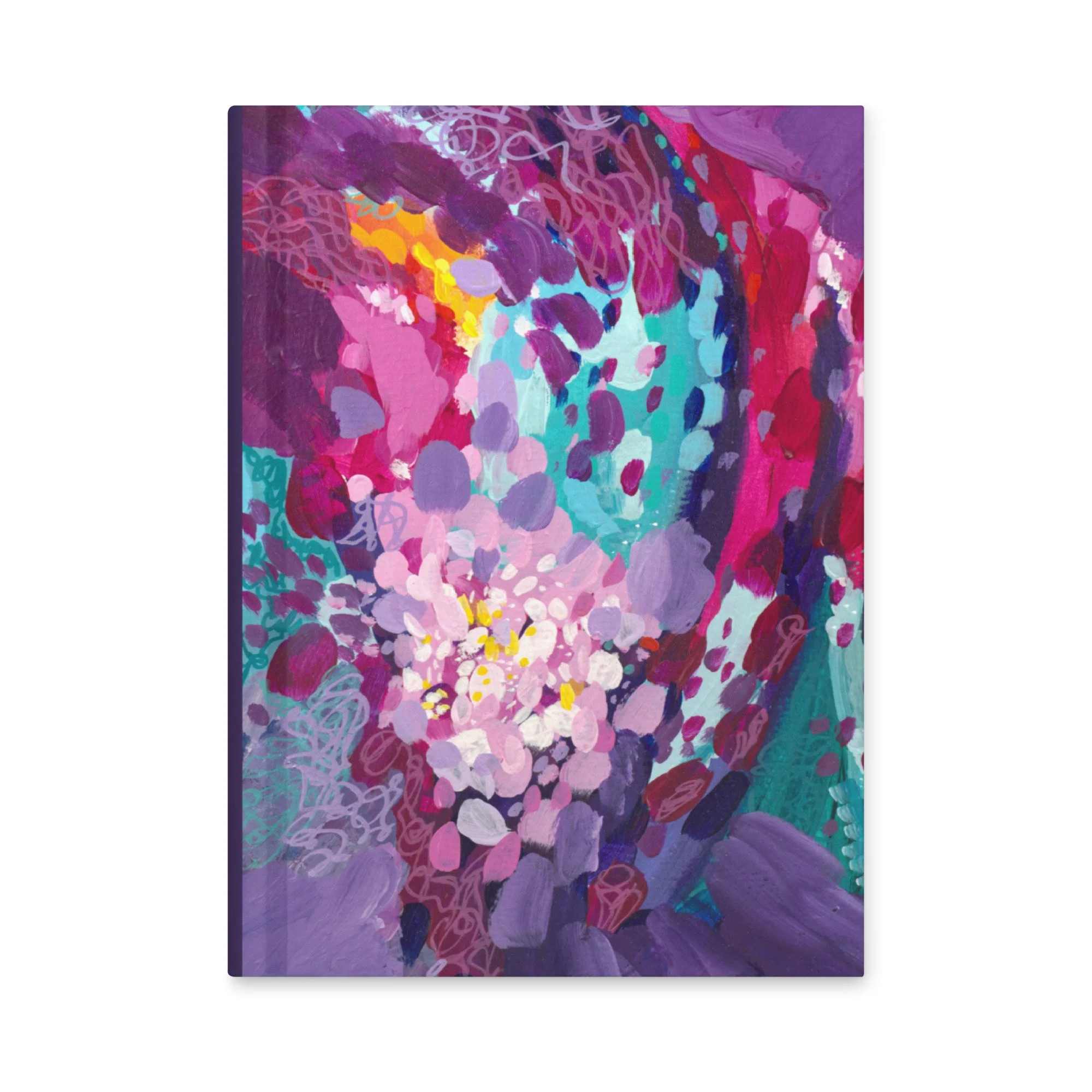 Front view of a hardcover journal with a matte cover featuring the painting Hope in the Storm. The notebook is 8 inches by 5.75 inches.