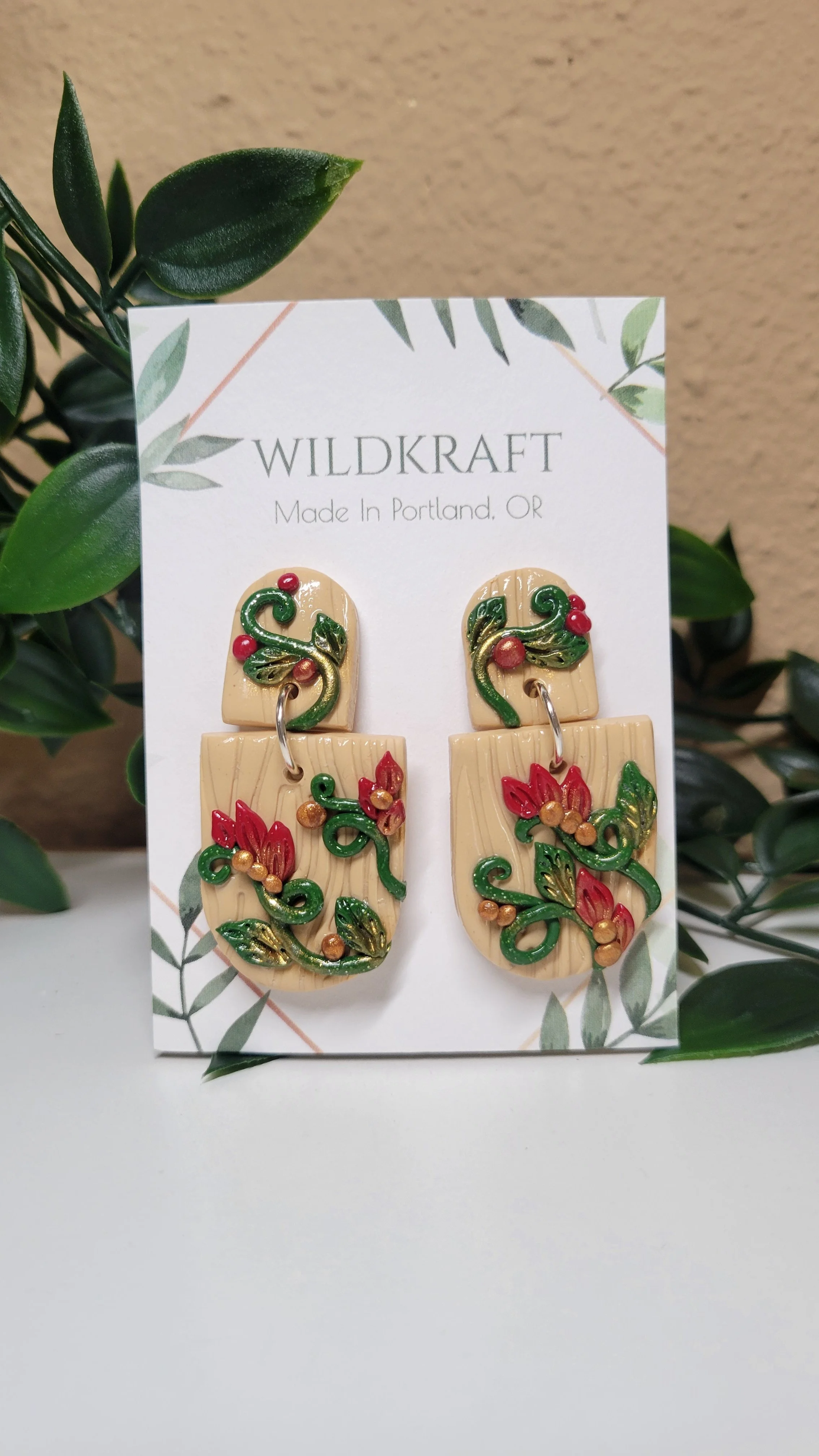 Woodland Floral Vine Earrings