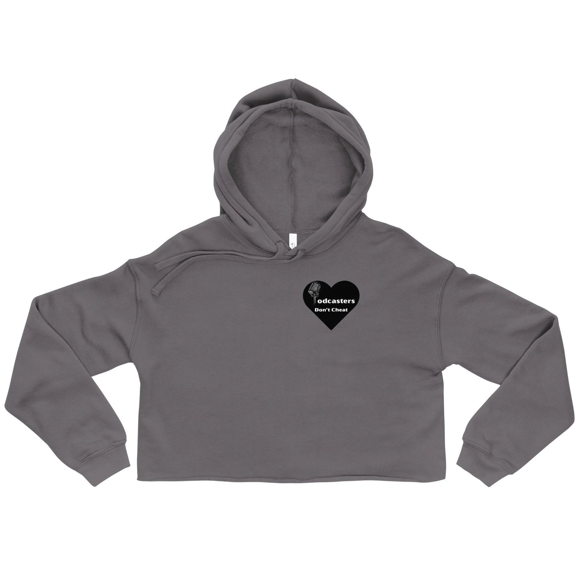 Black Heart Crop Hoodie
