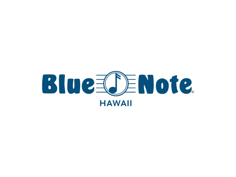 Logo for Blue Note Hawaii featuring the words "Blue Note" in big blue letters and "Hawaii" underneath.