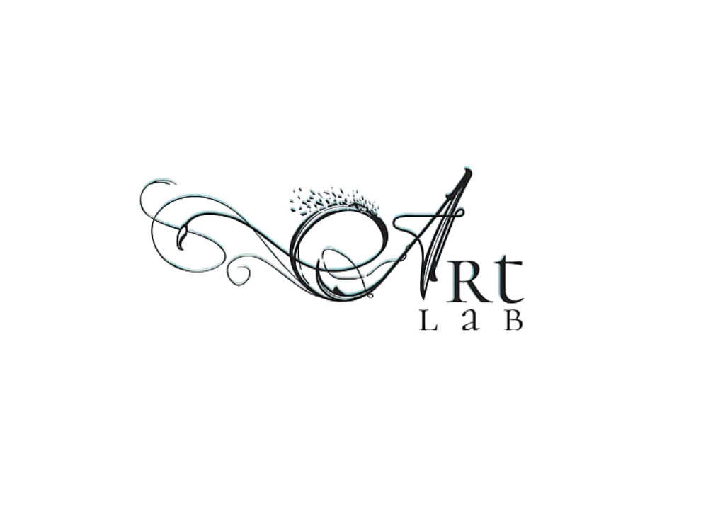 A logo of Art Lab with stylized cursive text of "Art" and simple letters of "Lab"