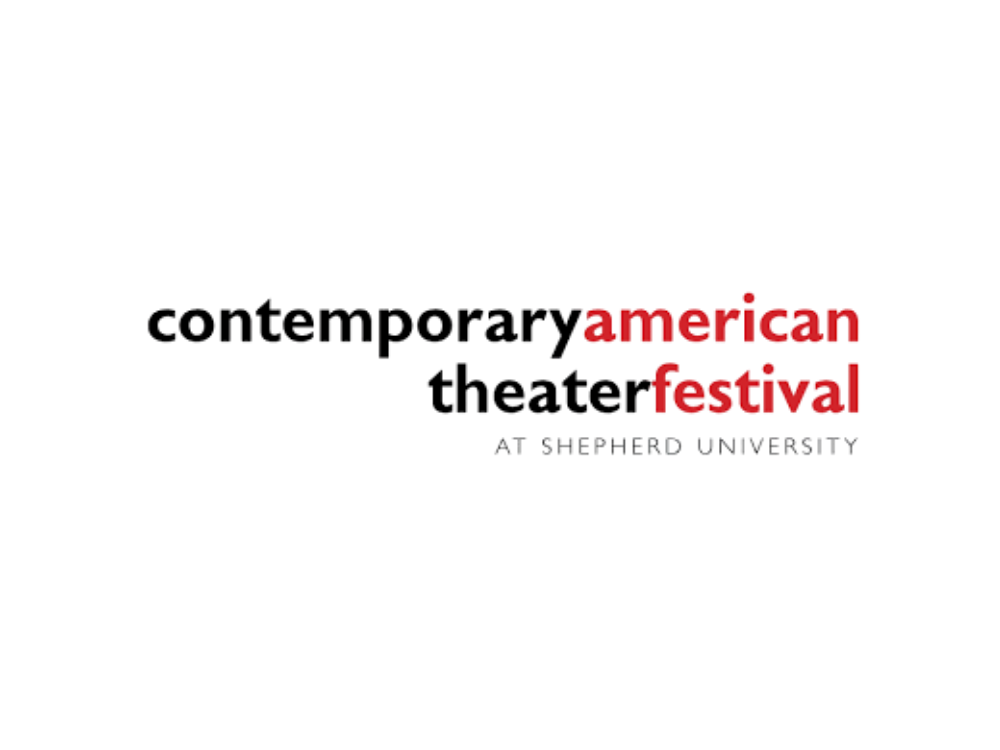 Black and red text on a white background, logo for the Contemporary American Theater Festival