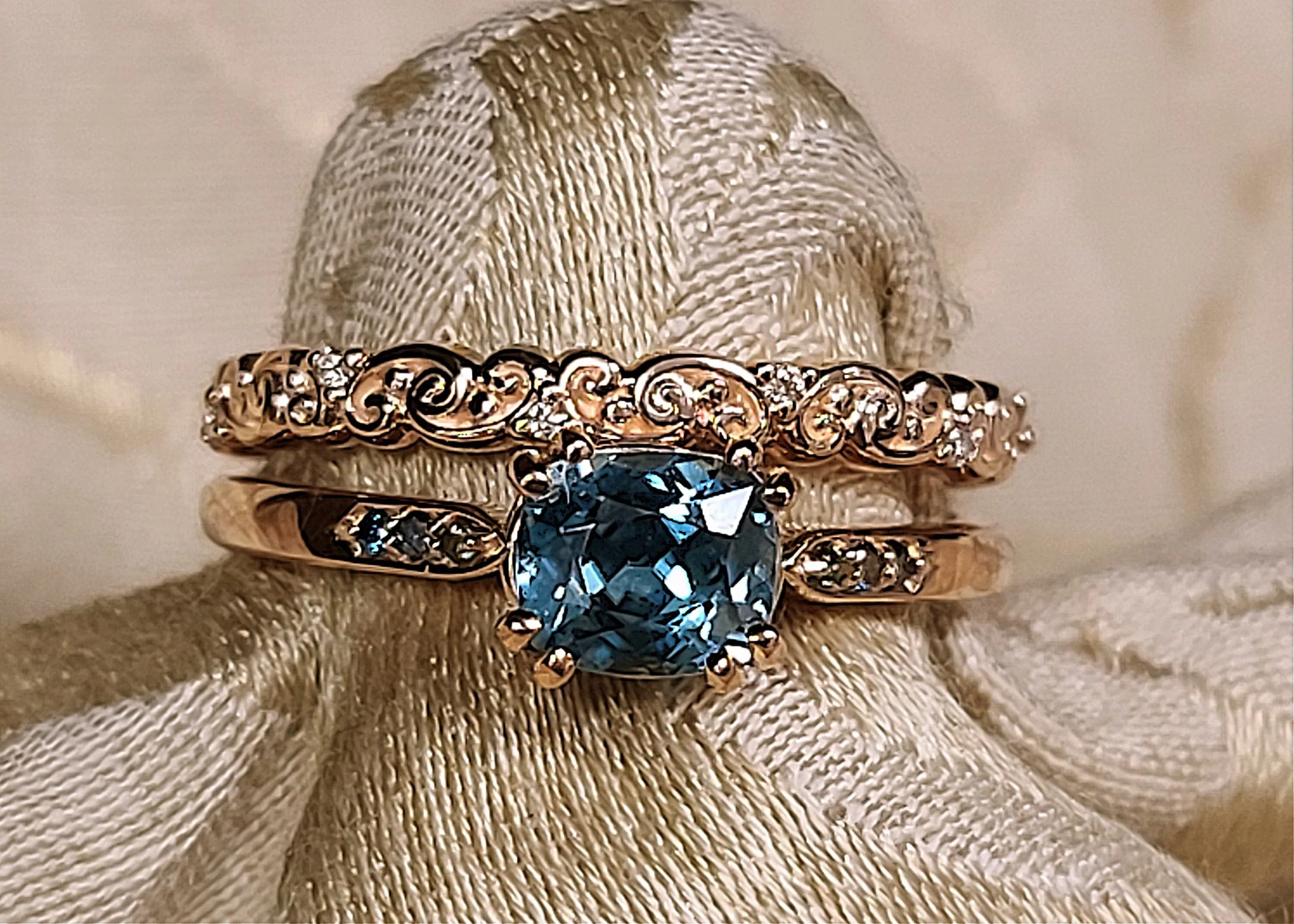 Blue Zircon Wedding set