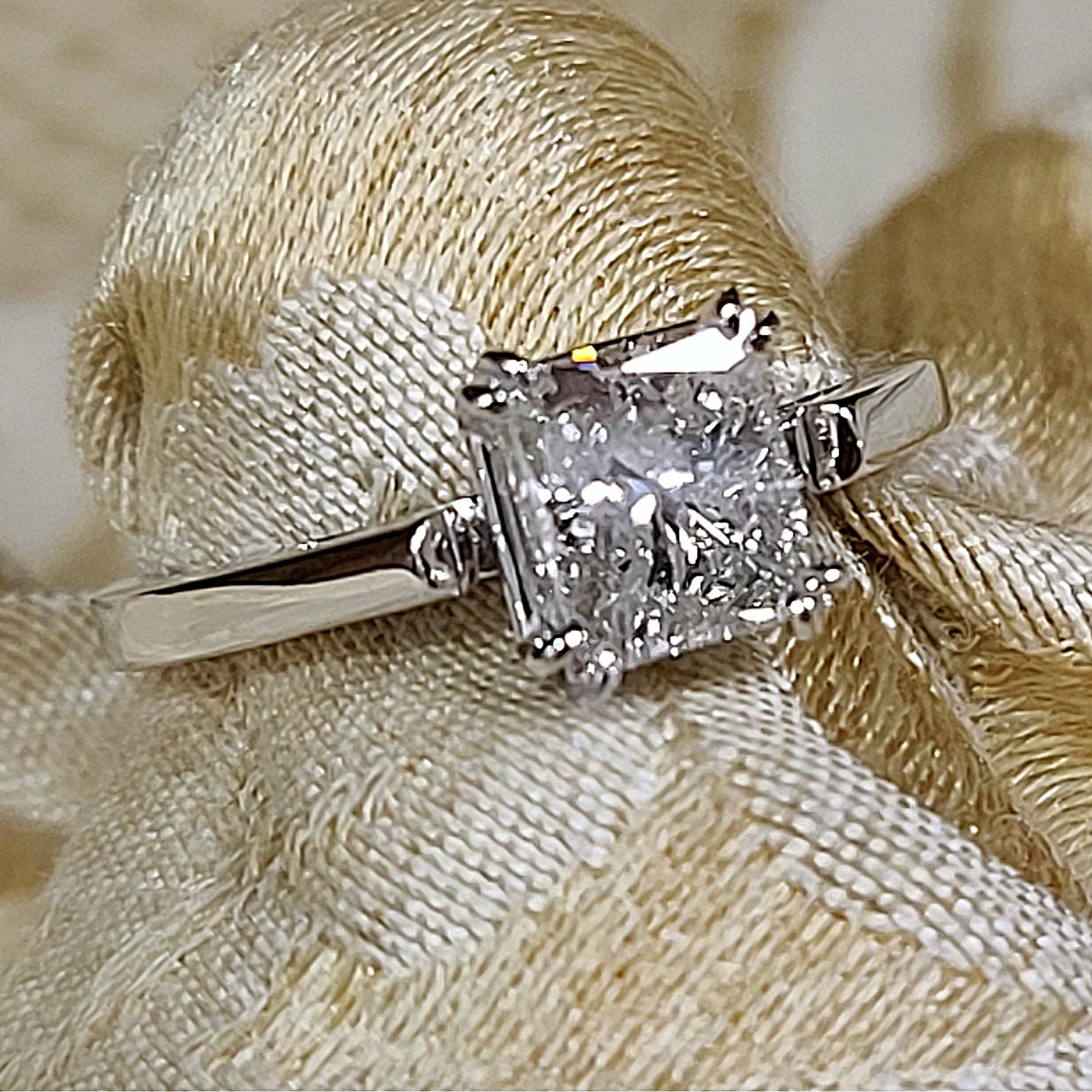 Princess cut diamond ring