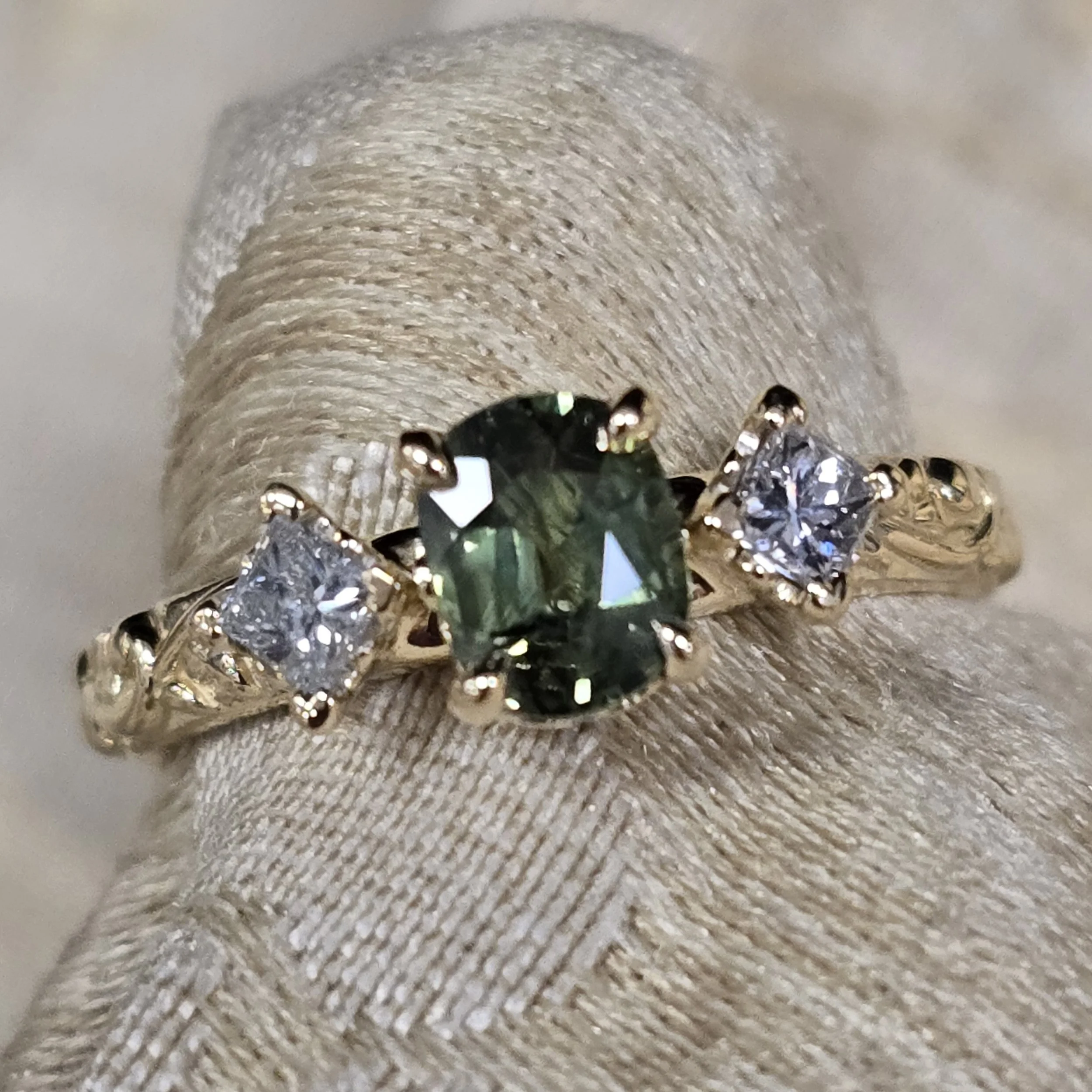 Tourmaline engagement ring