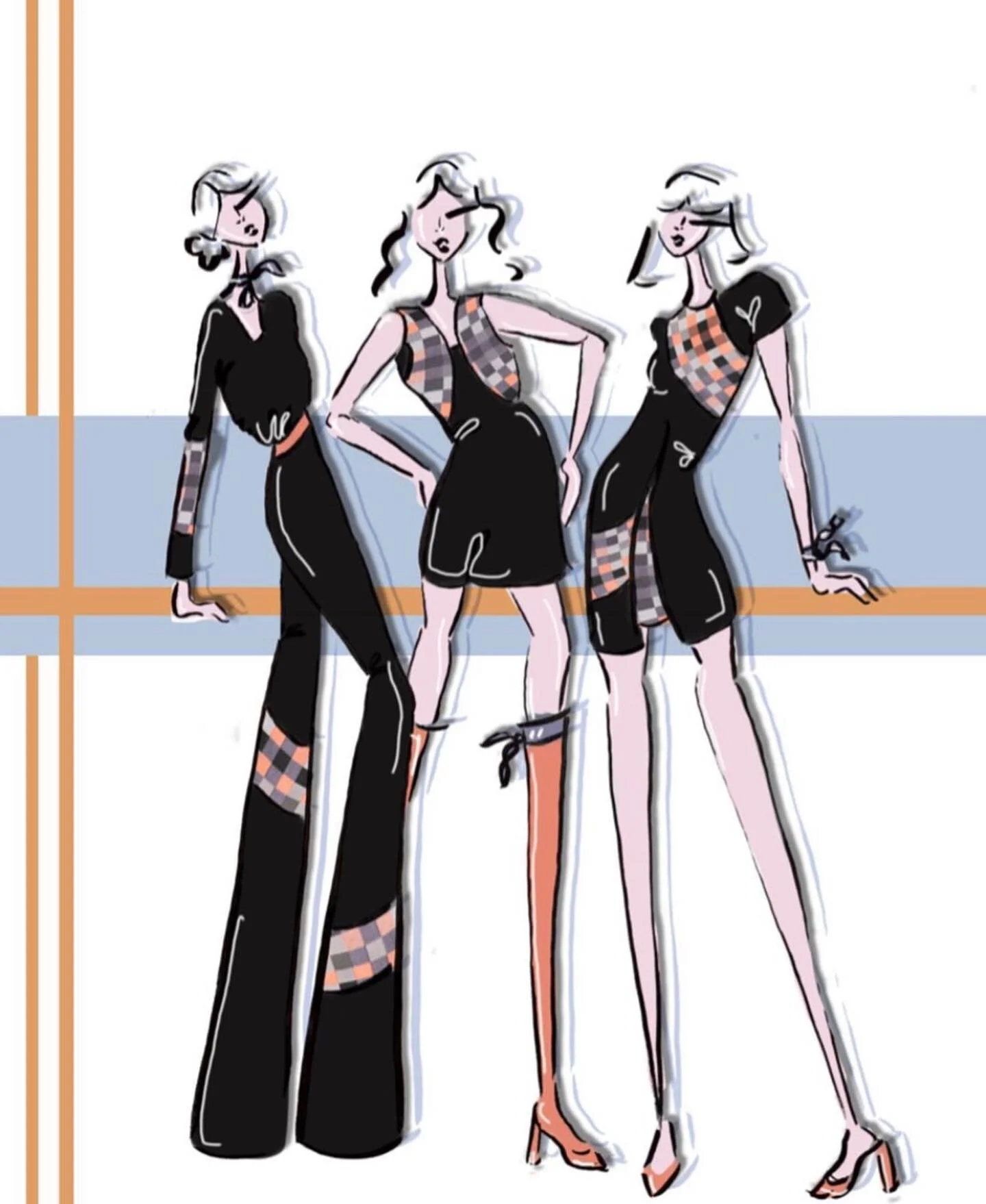 In honor of me officially becoming a flight attendant, here is a throwback to my first project from my advanced apparel development class junior year at SCAD. Inspired by vintage flight attendant uniforms. Was really foreshadowing myself here!
&bull;