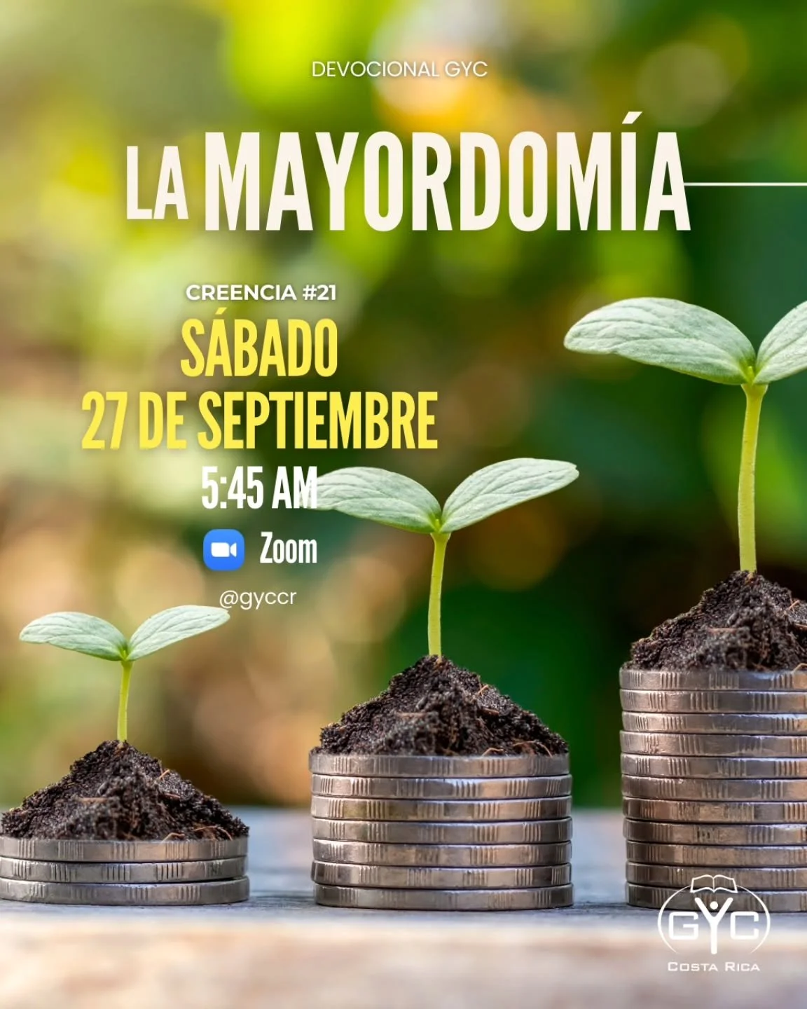 Feliz S&aacute;bado familia GYC ❤️✨

Una vez m&aacute;s hemos llegado a este d&iacute;a tan especial, el S&aacute;bado 🕊️, para descansar de nuestras tareas diarias 🛑 y deleitarnos en la presencia de nuestro Dios 💖

Por eso los invitamos para que 