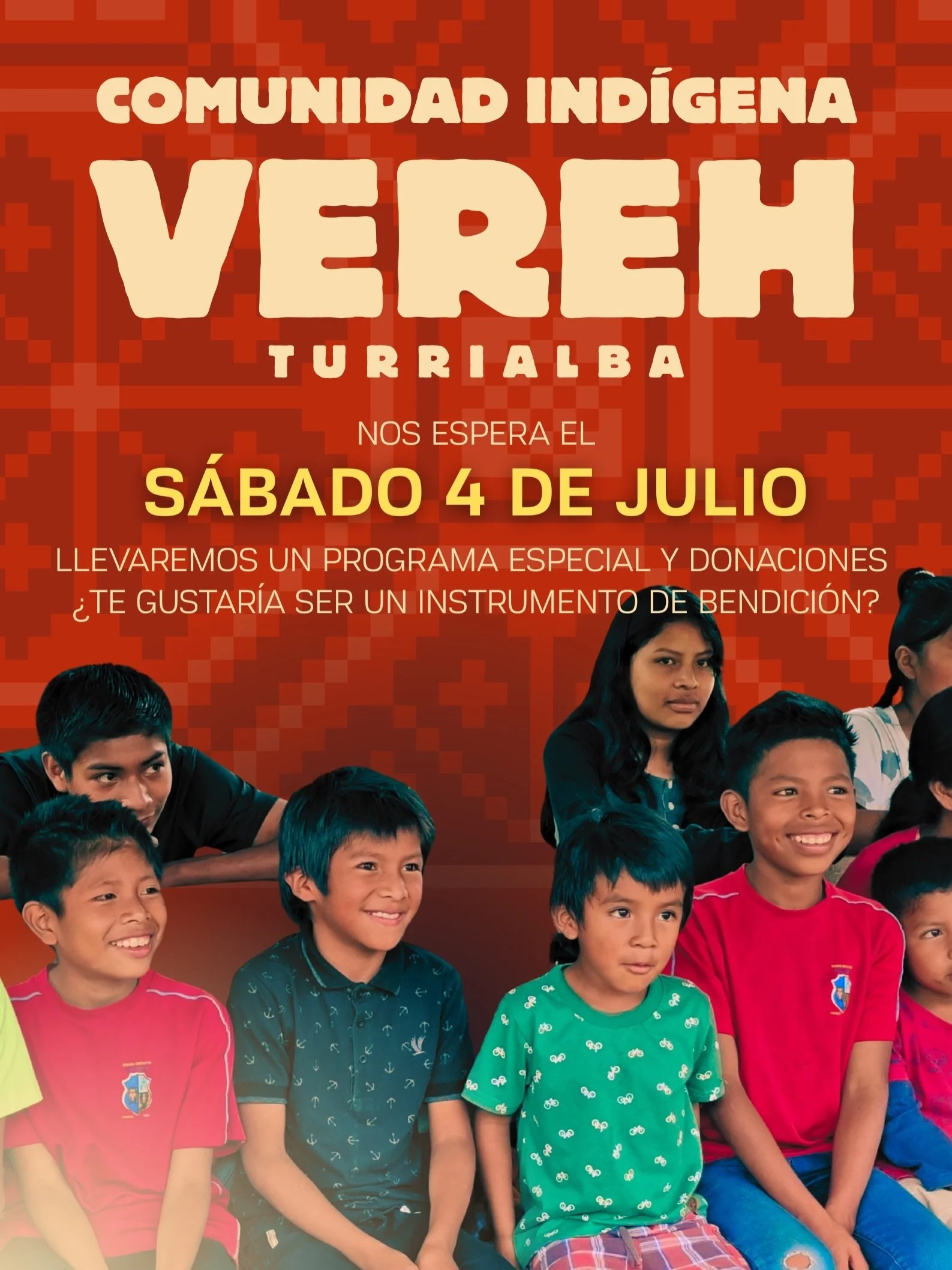 🙌🏻Tenemos una oportunidad nueva de hacer misiones. Volveremos a la hermosa comunidad ind&iacute;gena de Vereh, en las monta&ntilde;as de Turrialba. 🏞️

🙏🏻Llevaremos un programa especial ese s&aacute;bado para ni&ntilde;os y adultos, adem&aacute;