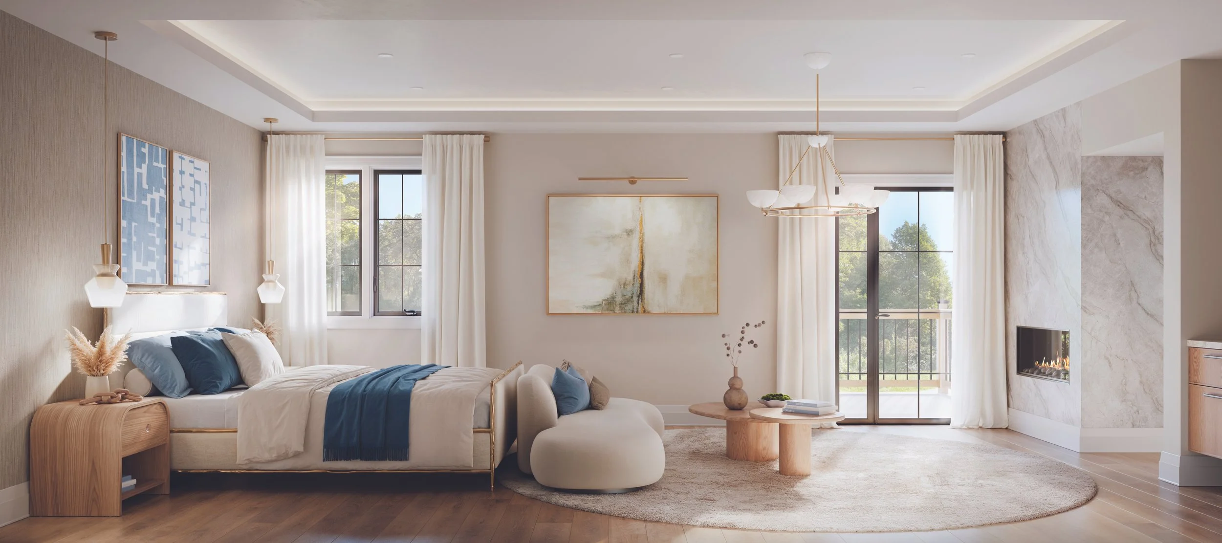 Primary Bedroom Render - Model Home 5005