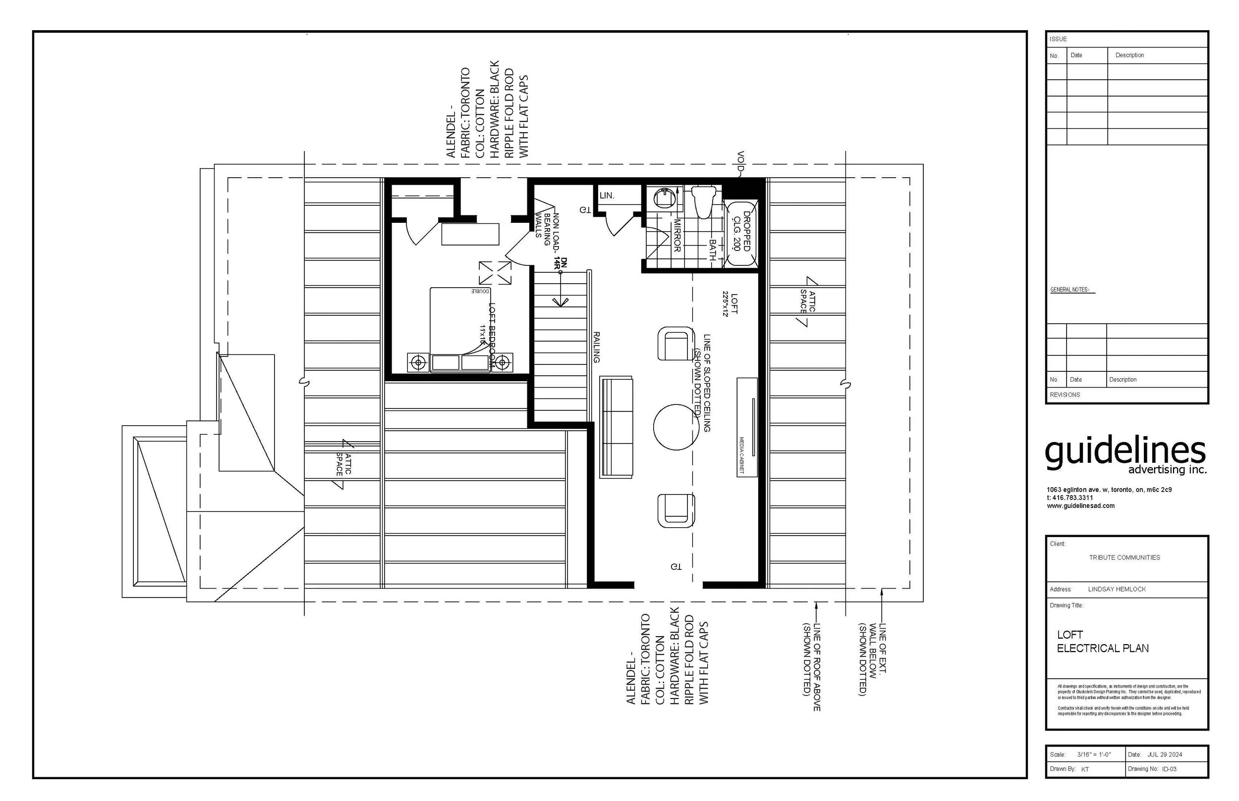 Loft Floor Drapery Schedule