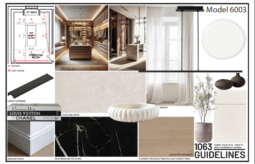Dressing Room Tear Sheet - Model Home 6003