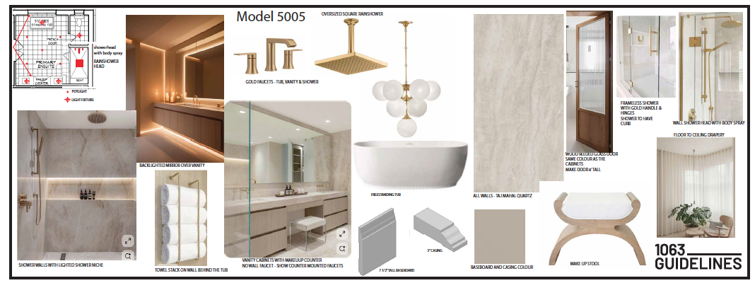 Primary Ensuite Tear Sheet - Model Home 5005