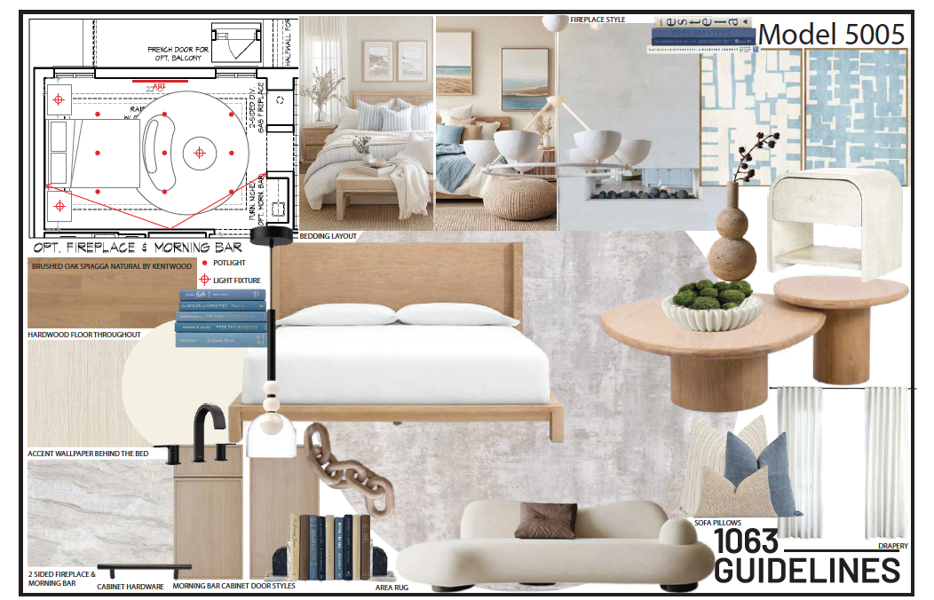 Primary Bedroom Tear Sheet - Model Home 5005