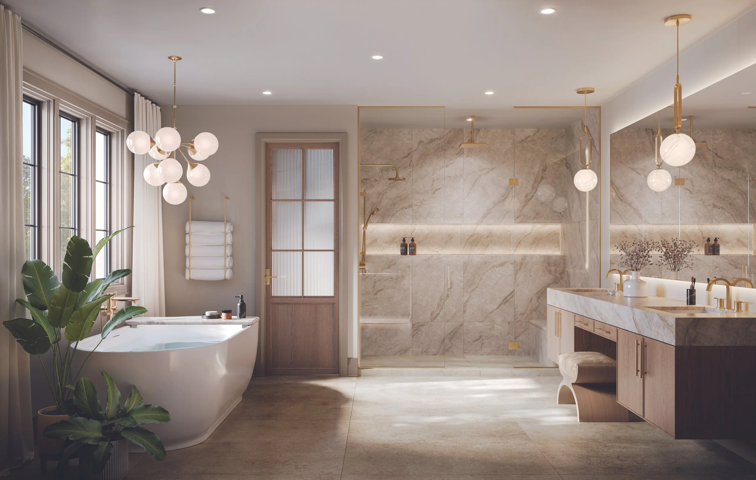 Ensuite Render - Model Home 5005