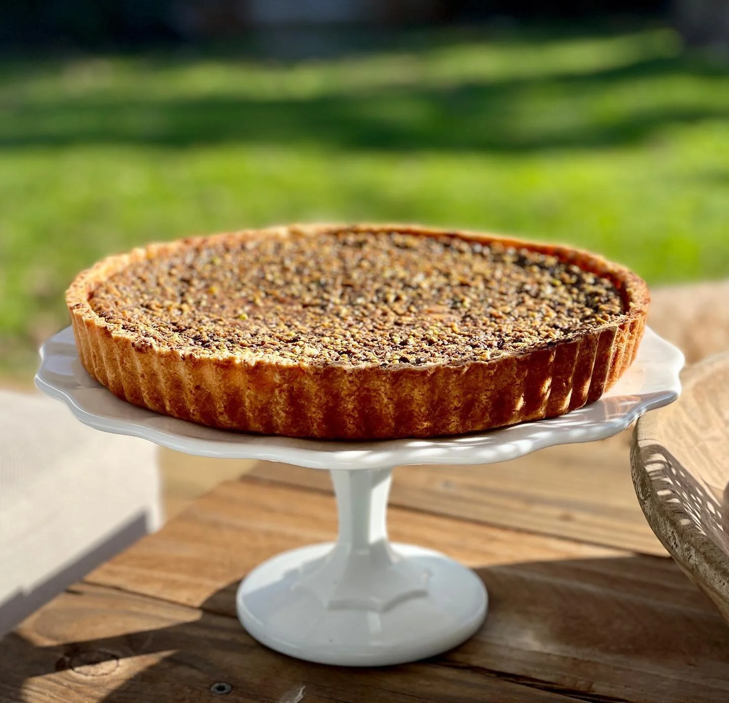 Homemade pumpkin pie topped with toasted Sicilian pistachios made by @thekitchendancer 

Happy Thanksgiving everyone!  We hope everyone&rsquo;s day is filled with lots of love, family, and delicious food!!