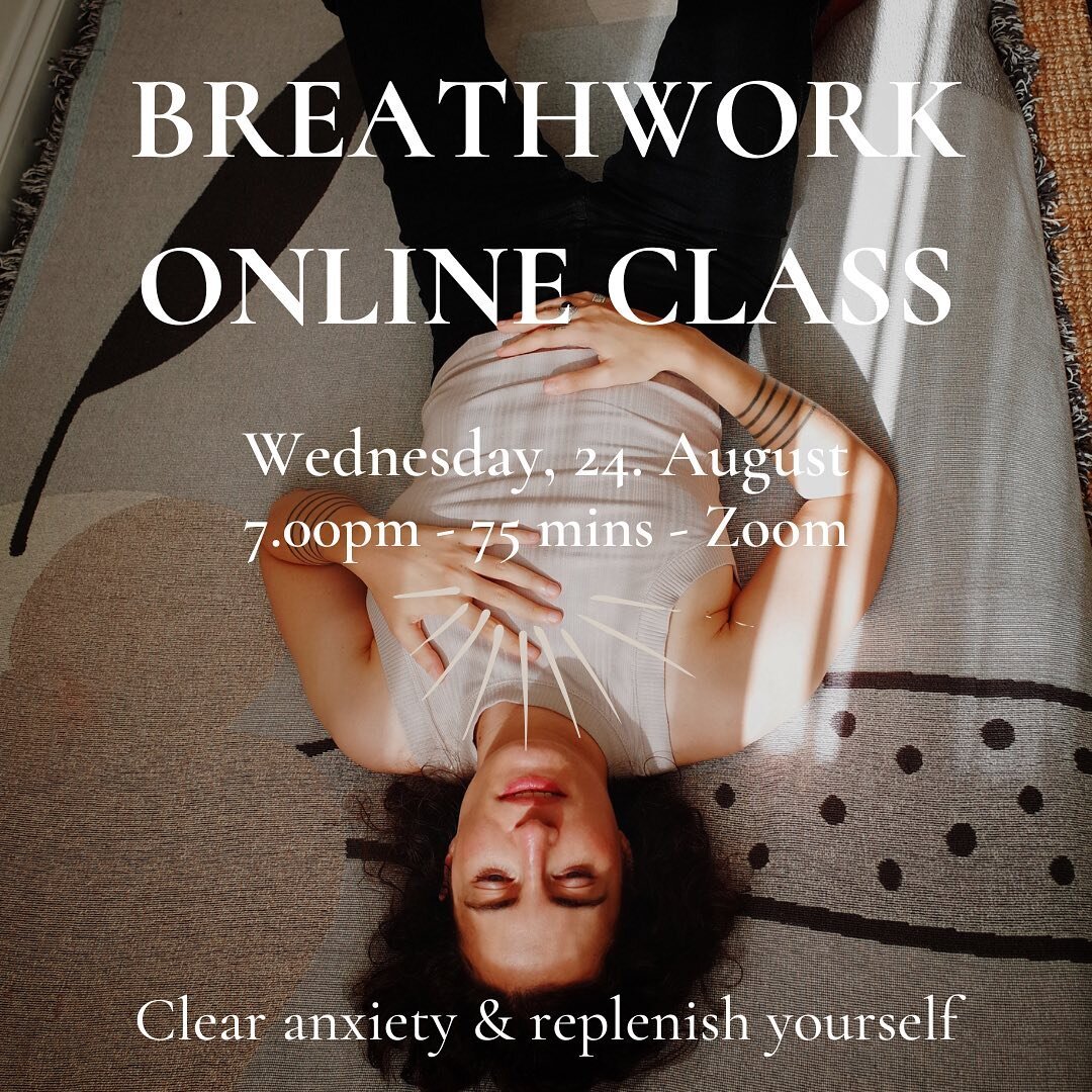 Tomorrow! It&rsquo;s Breathwork Time! It&rsquo;s Selfcare Time! Virginie is offering you a powerful Breathwork class from the comfort of your own home! 
 Come join us for this 75 minute breathwork session designed to release stress, tension, anxiety 