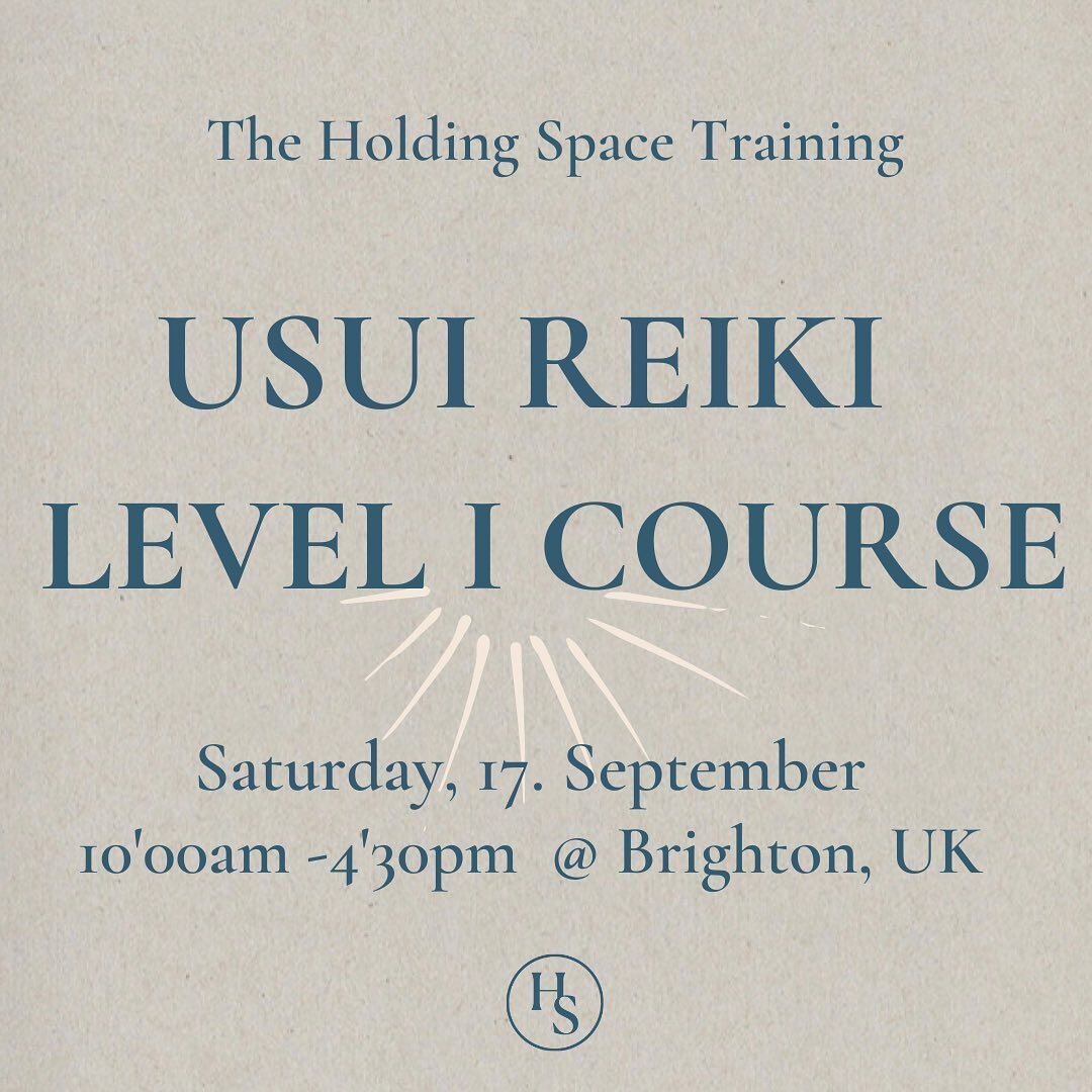 Back to school!

Reiki Level 1 Training ✨
Saturday September 17th
10:30am - 4:30pm
Hosted by @theholdingspace Brighton 🌊

Book your spot with the link in bio &amp; spread the word if you know someone who could profit from this course!

Reiki is an i