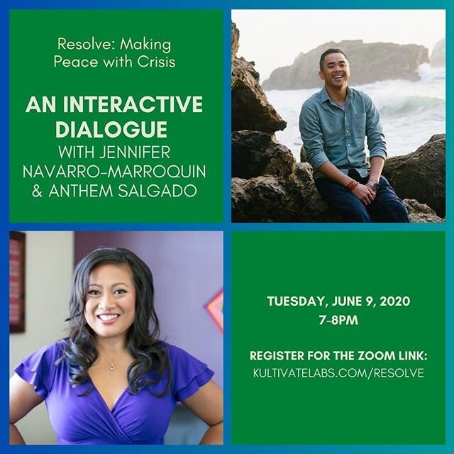 Meet Jennifer Navarro-Marroquin of @ClaimingProsperity who will be a guest speaker for the Resolve workshop series with @CoachAnthem on Tuesday, June 9th!
.
This rich dialogue with Claiming Prosperity coach and @CommunityWellSF co-founder Jennifer Na
